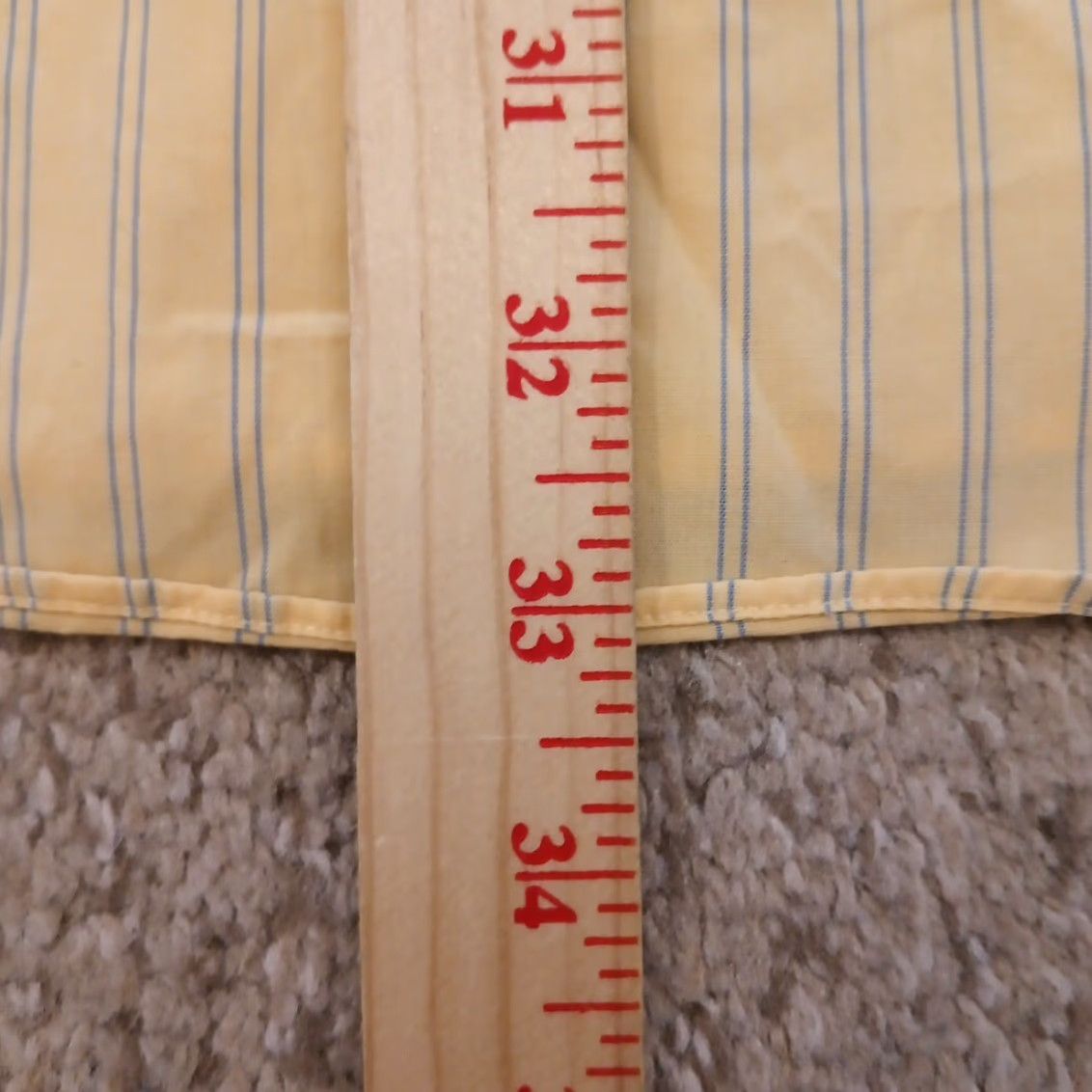 Lands' End Lands' End Shirt Mens 17 Tall Yellow Striped Long Sleeve Button-Up Size US XL / EU 56 / 4 - 7 Thumbnail