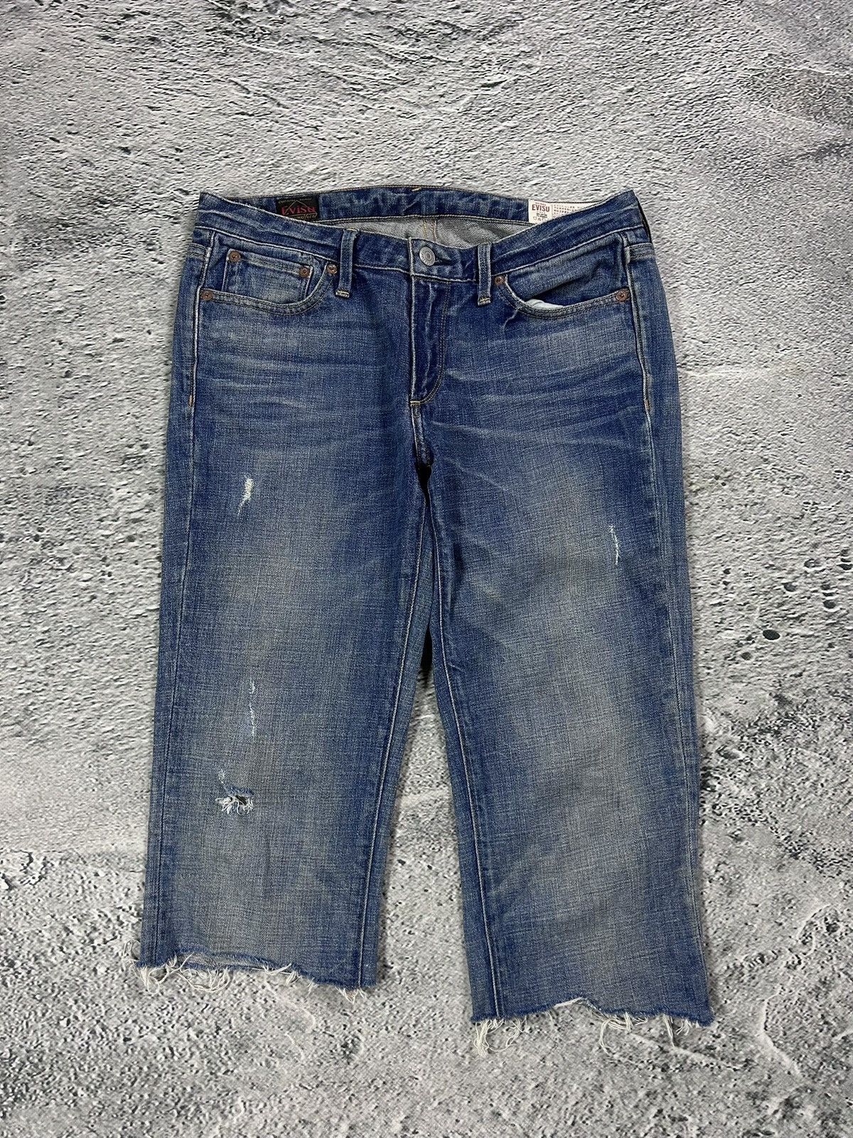 Evisu Evisu jorts daicock big logo vintage pink jeans shorts Size 28" / US 6 / IT 42 - 6 Thumbnail