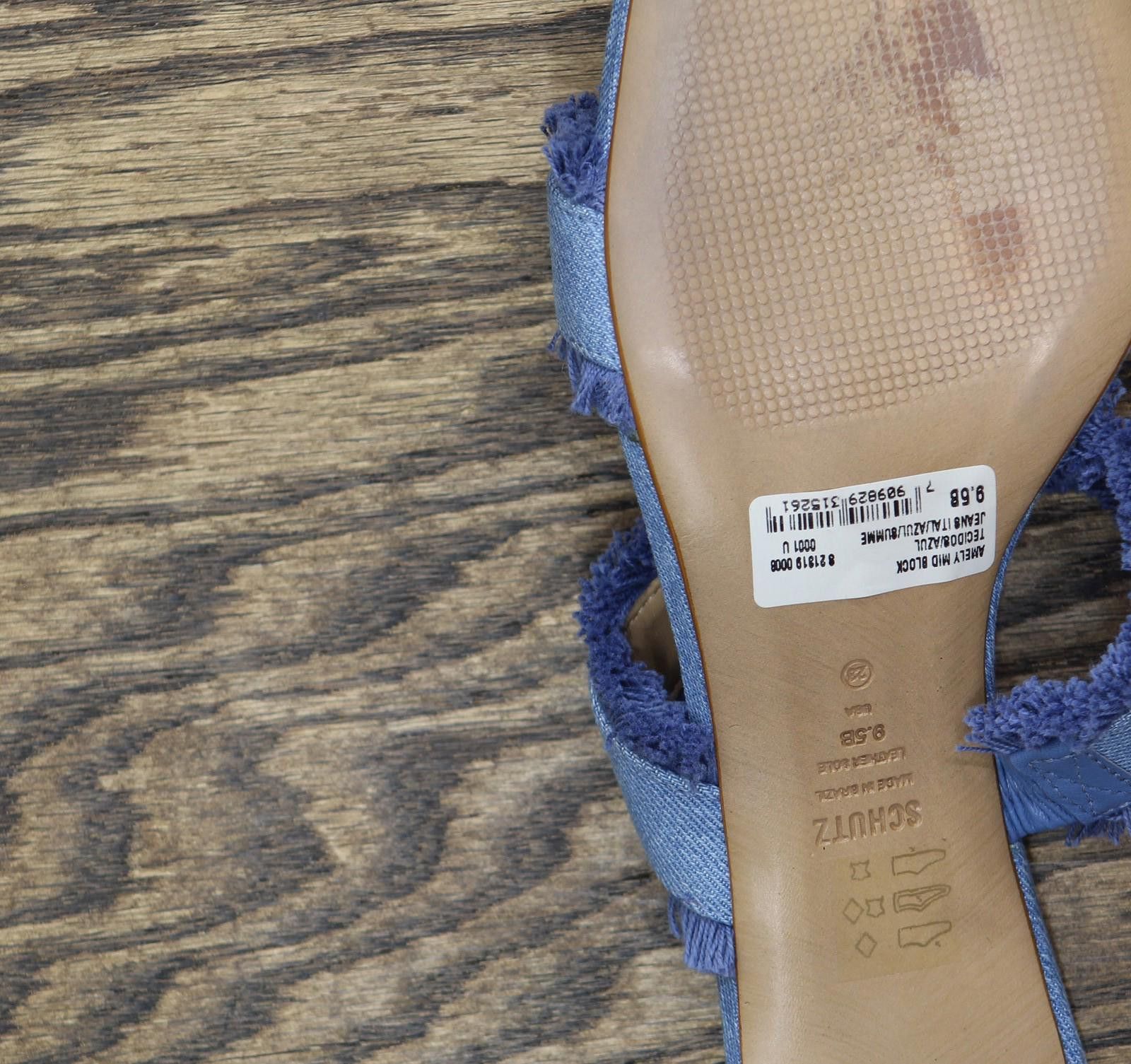 Other Schutz Mid Block Sandals Azul / Summer Blue Jeans 9.5b Size US 9.5 / IT 39.5 - 9 Thumbnail