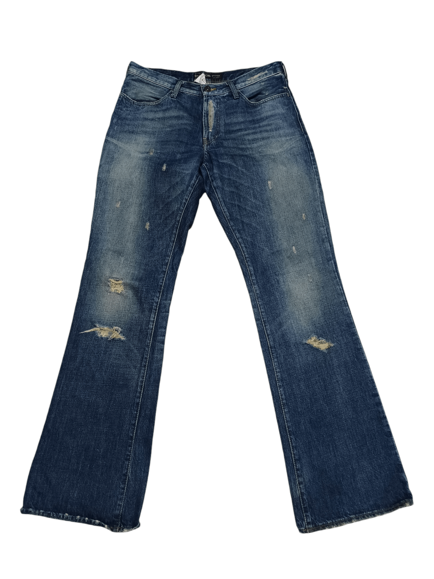 ENERGIE MADE IN ITALY FLARED DISTRESSED AVANT GARDE JEANS