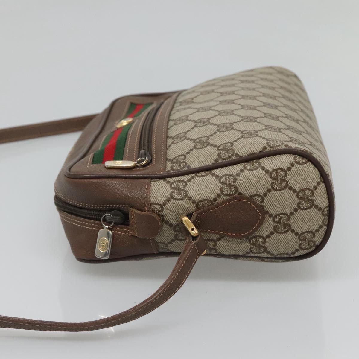 Gucci GUCCI GG Supreme Web Sherry Line Bag Pvc Beige Gold 56 02 Size ONE SIZE - 5 Thumbnail