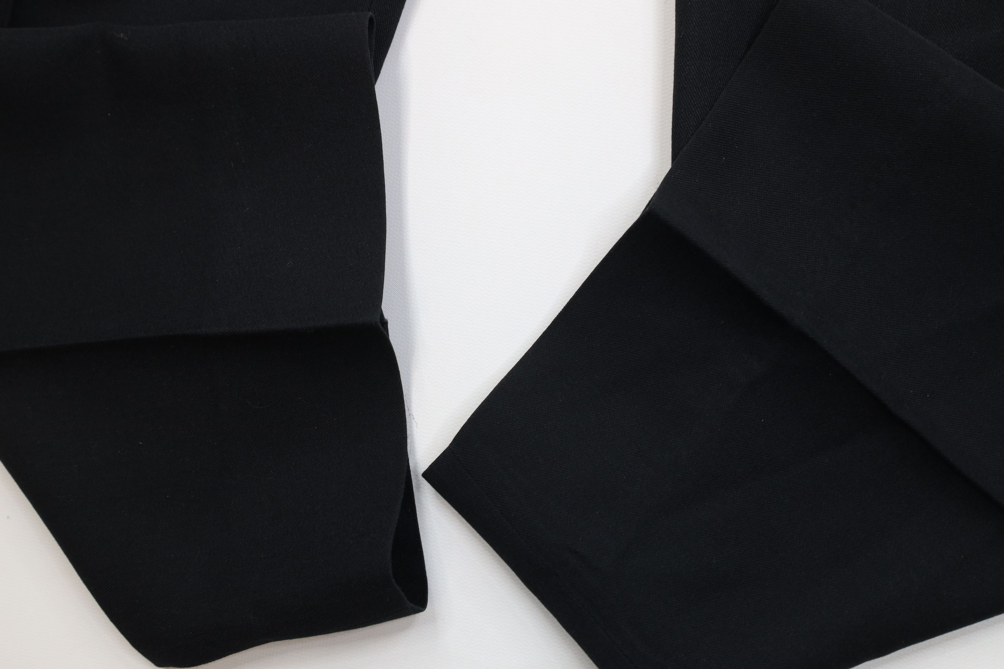 Vintage Vintage 90s Streetwear Silk Blend Wide Leg Chino Pants Black Size US 36 / EU 52 - 8 Thumbnail