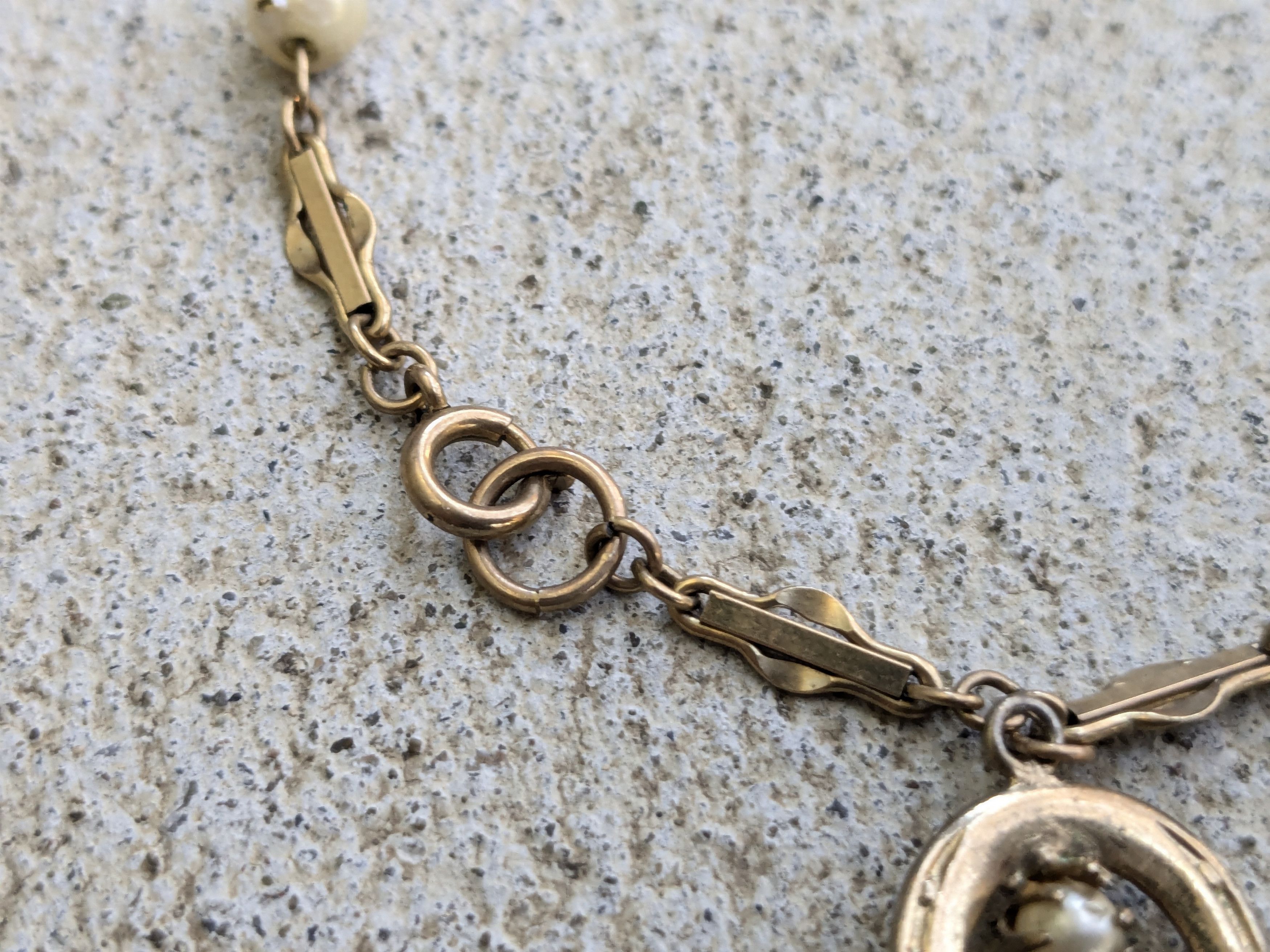 Jewelry × Vintage Vintage Gold Bracelet Pearl Bracelet 1/20 12k GF 7.5" Size ONE SIZE - 3 Thumbnail