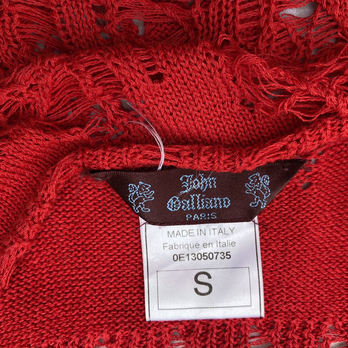 John Galliano Vintage SS00 Knit Distressed Heart Stretch Blouse Size S / US 4 / IT 40 - 4 Thumbnail