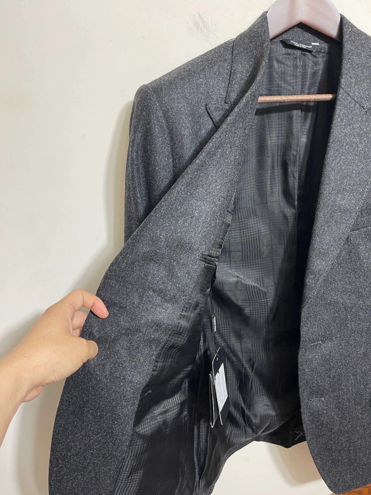 Dolce & Gabbana Dolce & Gabbana Slim Fit Wool Blazer Size 50 Size 50R - 6 Thumbnail