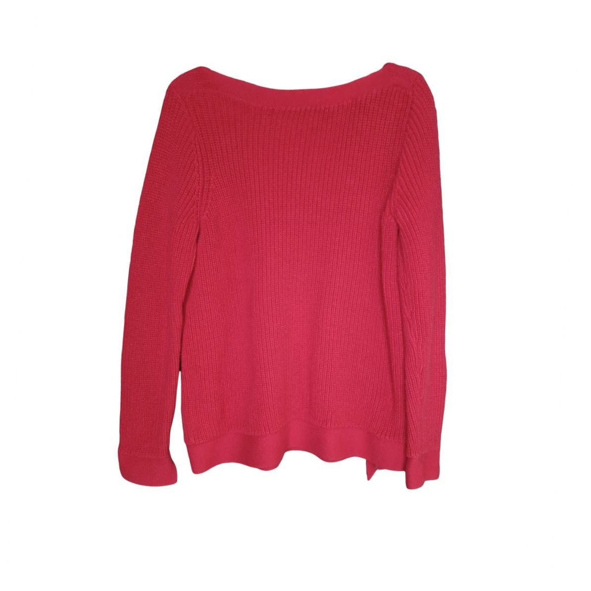 Loft ⭐LOFT Women Sweater Size S Red Knit Warm soft with 2 lace up Size S / US 4 / IT 40 - 2 Thumbnail