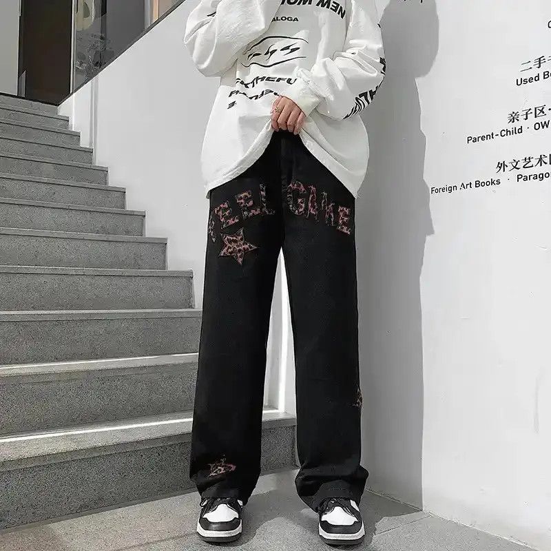 Star Embroidered Jeans Men's