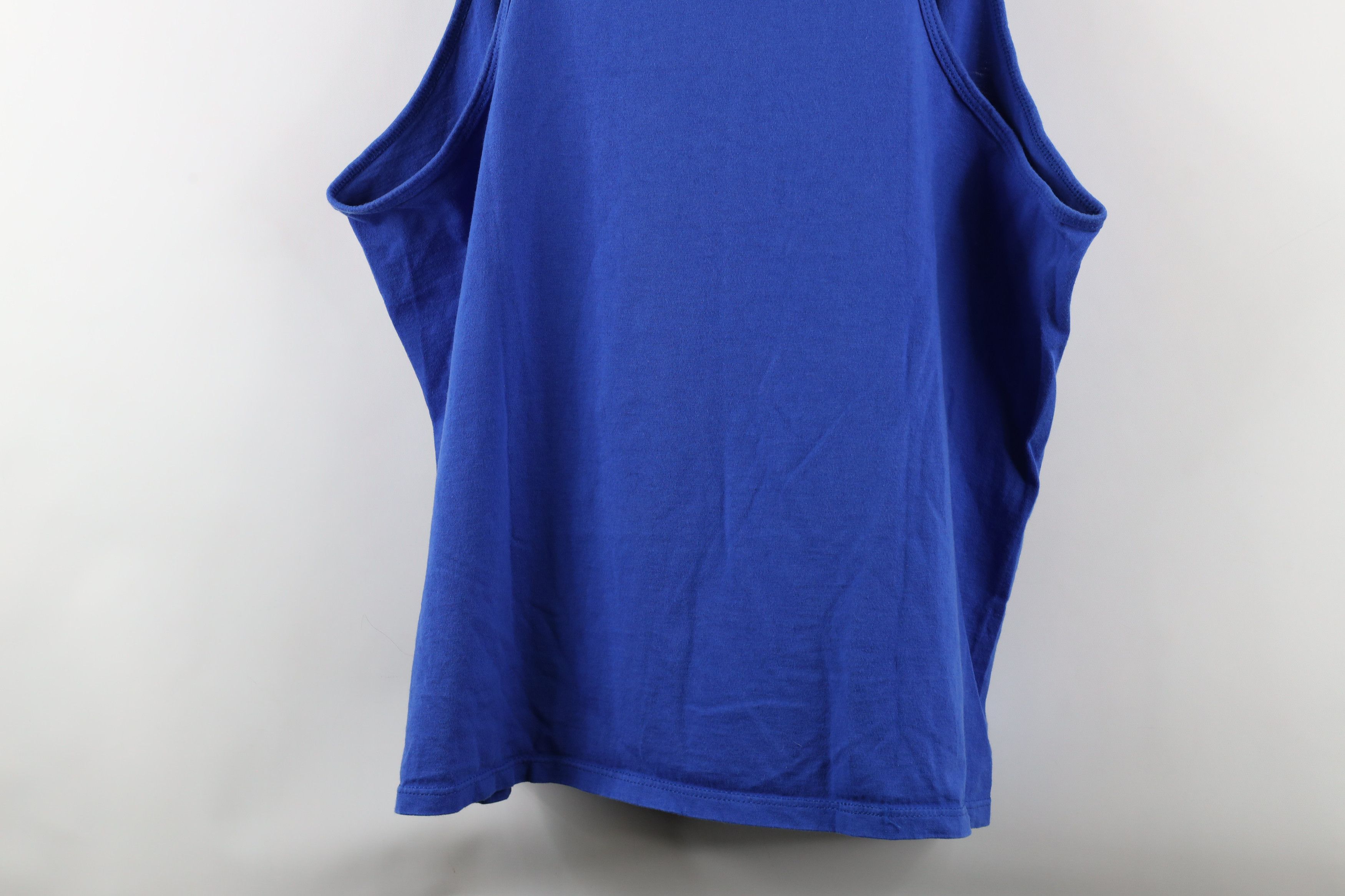 Vintage Vintage 90s Streetwear Tank Top T-Shirt Blue Cotton USA Size US L / EU 52-54 / 3 - 7 Thumbnail