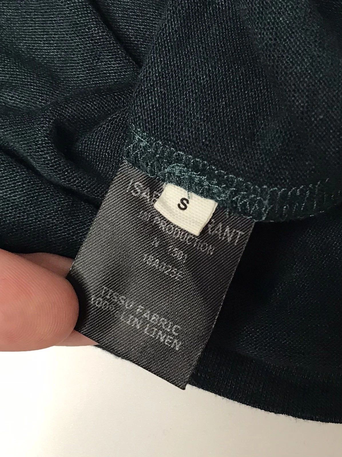 Isabel Marant Isabel Marant Etolie T-Shirt V-Neck Linen Sz S Green Size S / US 4 / IT 40 - 5 Thumbnail
