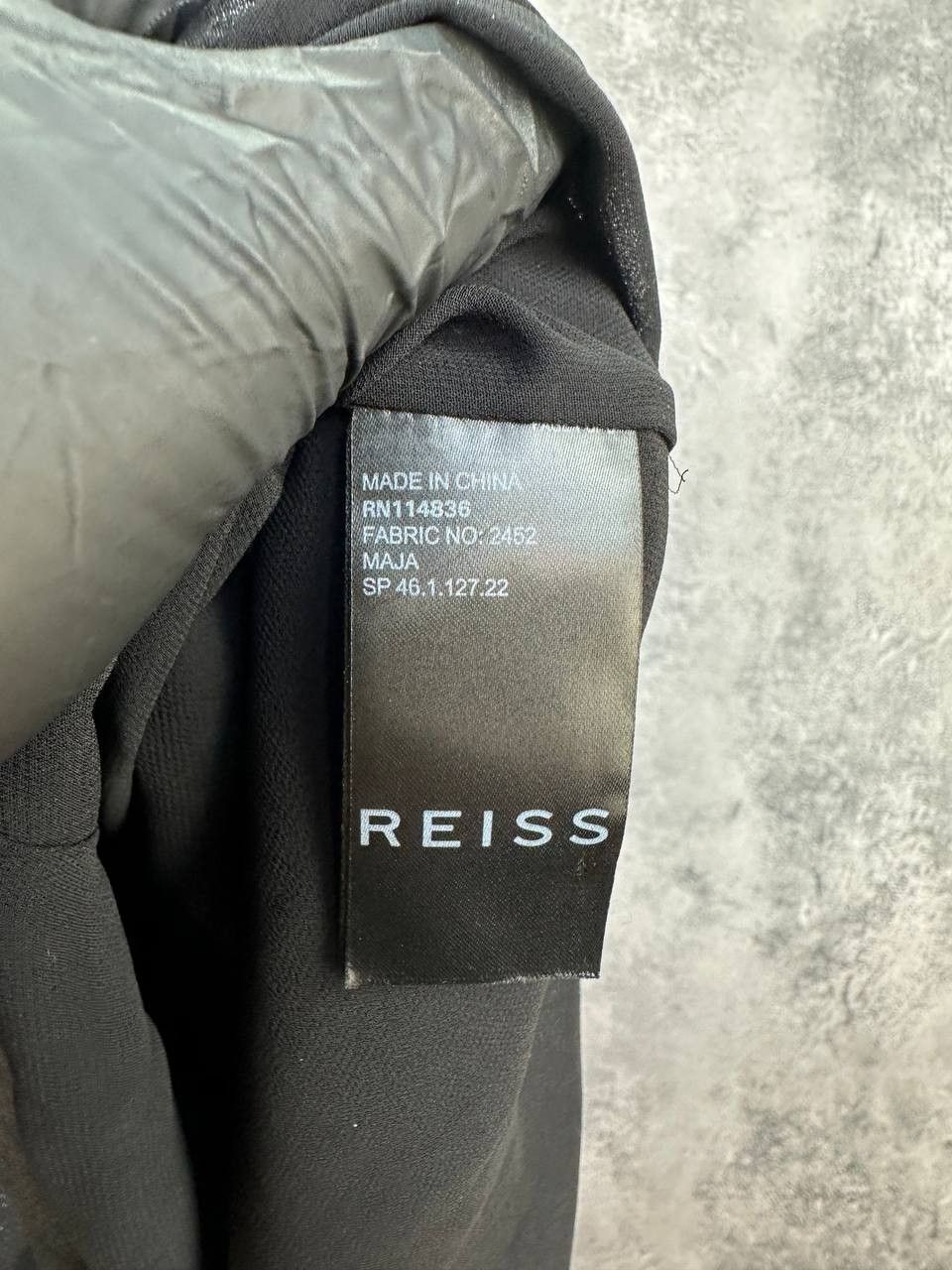 Reiss REISS Maja Metallic Wrap Blouse Shimmer LS Evening Top Size L / US 10 / IT 46 - 12 Thumbnail