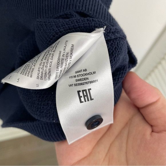 Gant GANT Mesh Knit Short Sleeve Polo Shirt Navy Blue S Size US S / EU 44-46 / 1 - 7 Thumbnail