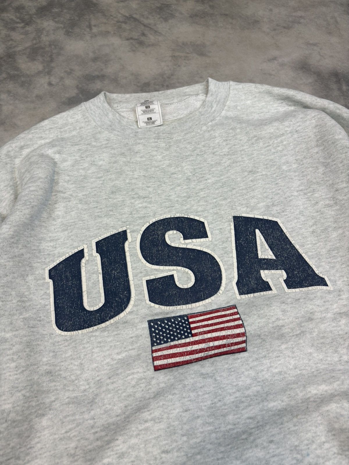 Vintage USA Flag Gray Galt Sand Graphic Crewneck XL FOTL Boxy Skate Size US XL / EU 56 / 4 - 2 Thumbnail