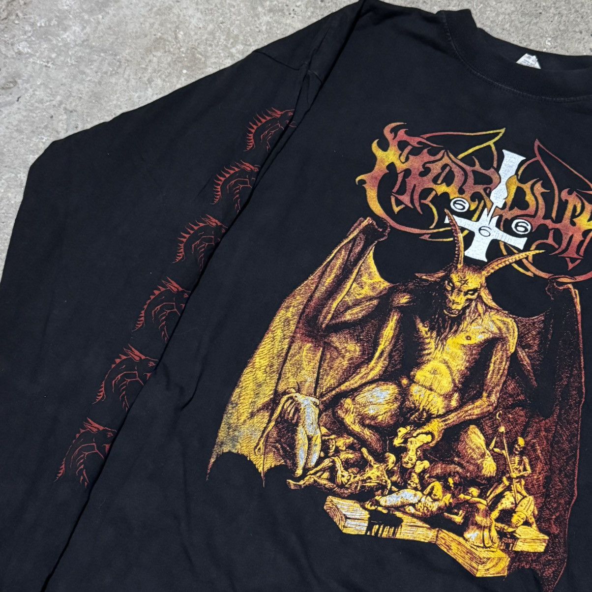 Band Tees × Vintage Vintage 90’s Marduk Demongoat longsleeve Size US XL / EU 56 / 4 - 3 Thumbnail