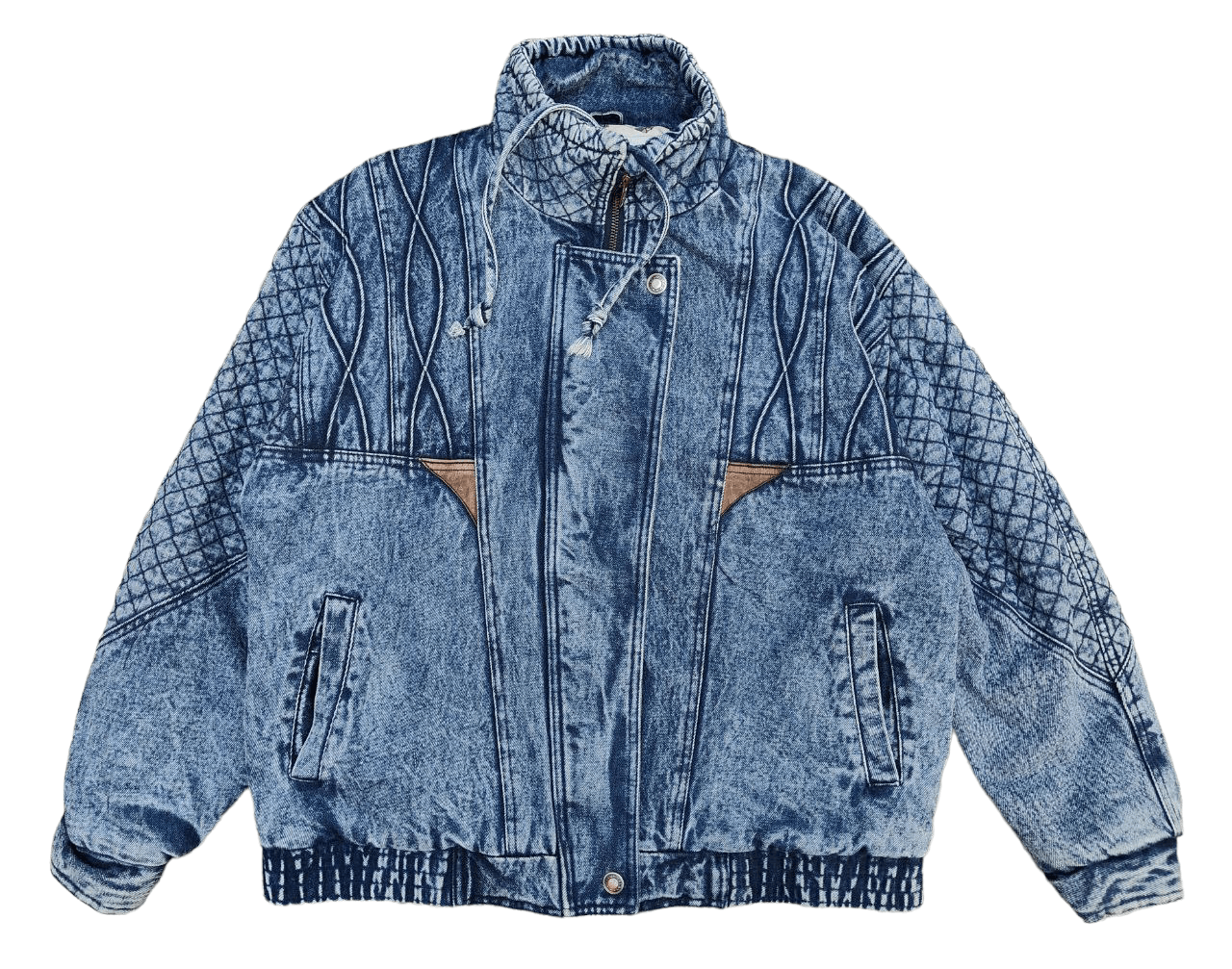 Japanese Brand Vintage Denim Bomber Jacket Size US S / EU 44-46 / 1 - 1 Thumbnail