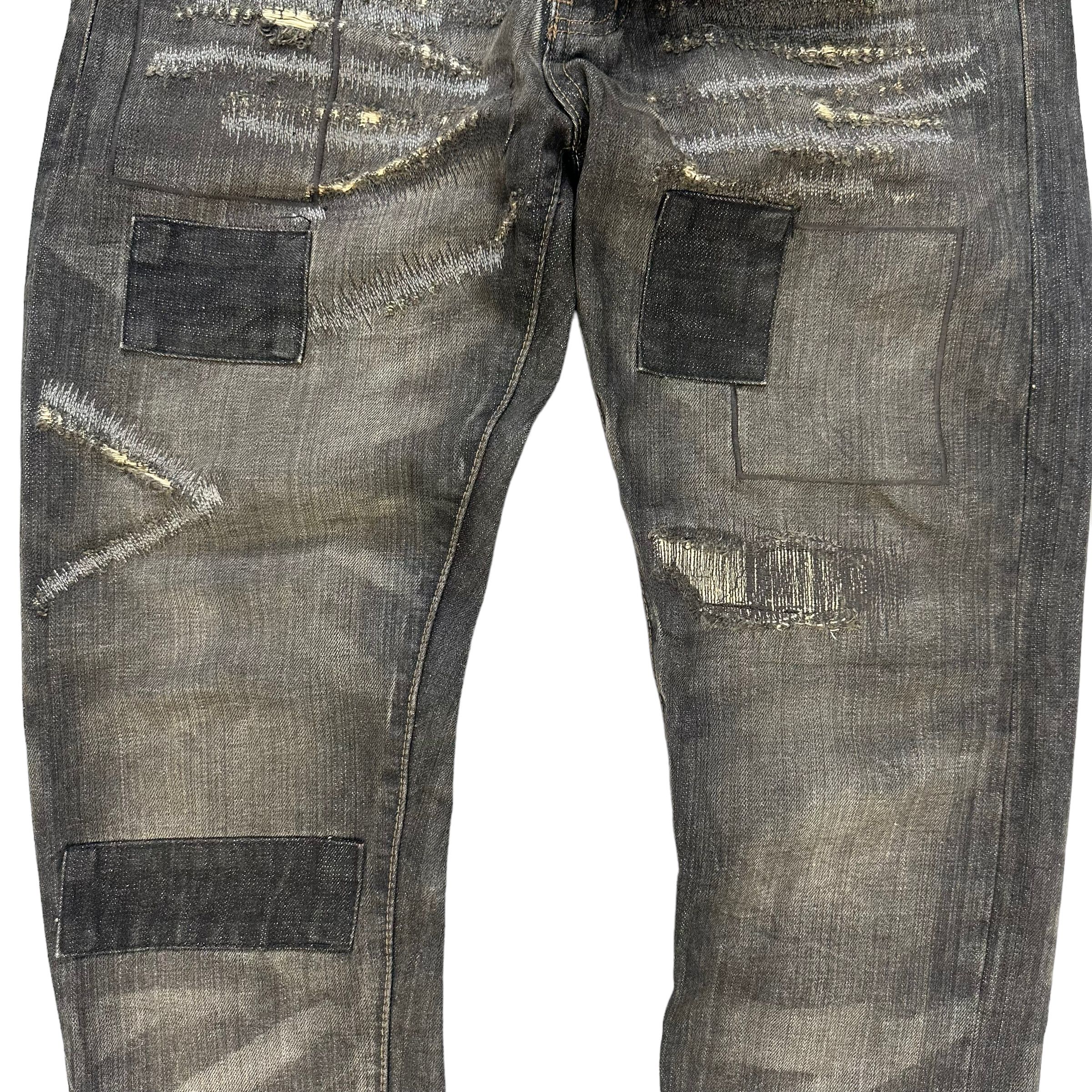 Japanese Brand MANIA PRODUCTION AD2002 SELVEDGE SASHIKO DENIM PANT #8006-71 Size US 30 / EU 46 - 5 Thumbnail