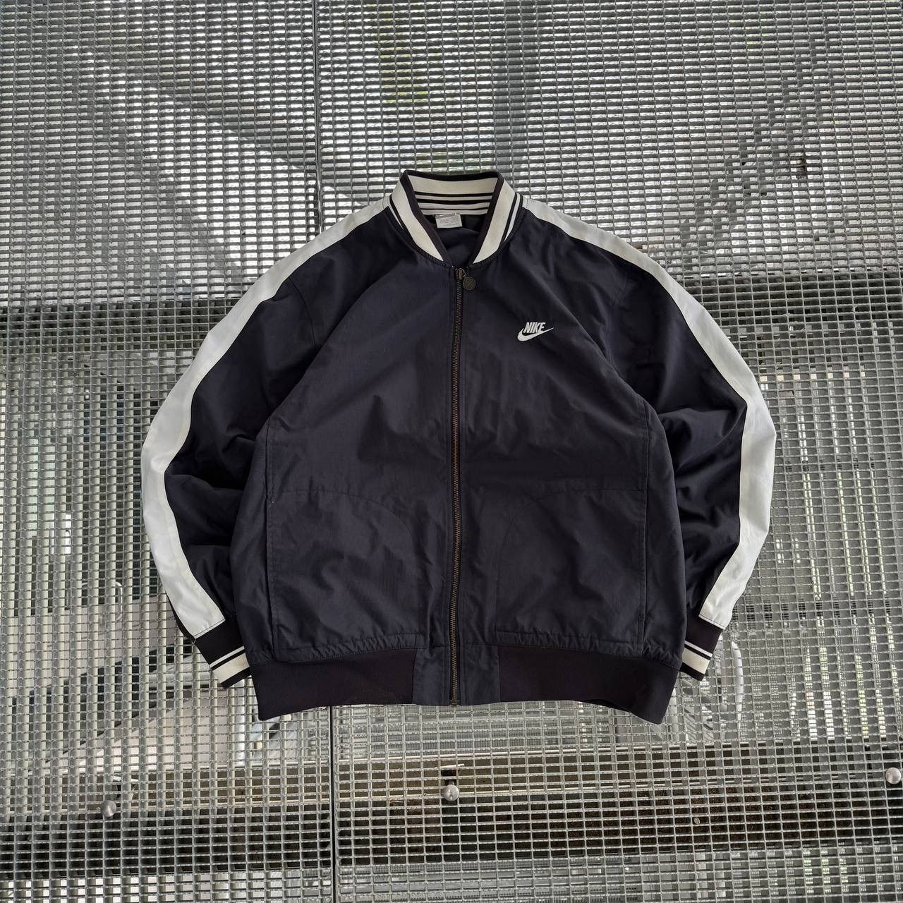 Nike × Vintage Vintage Nike Classic Bomber College Jacket Mini Logo Y2K USA Size US L / EU 52-54 / 3 - 1 Thumbnail