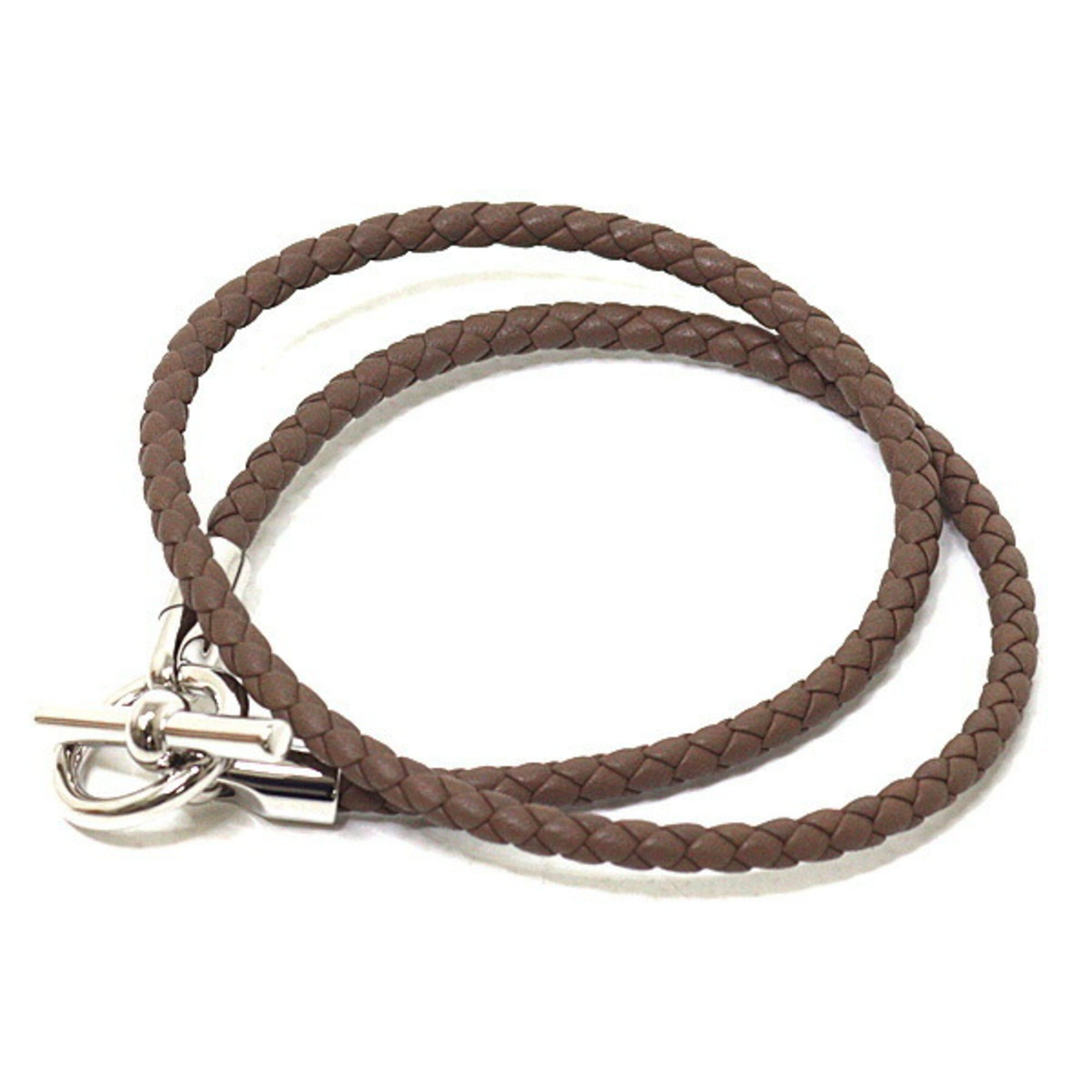Hermes Hermes Leather Bracelet Glenan Double Tour Etoupe Size ONE SIZE - 1 Thumbnail