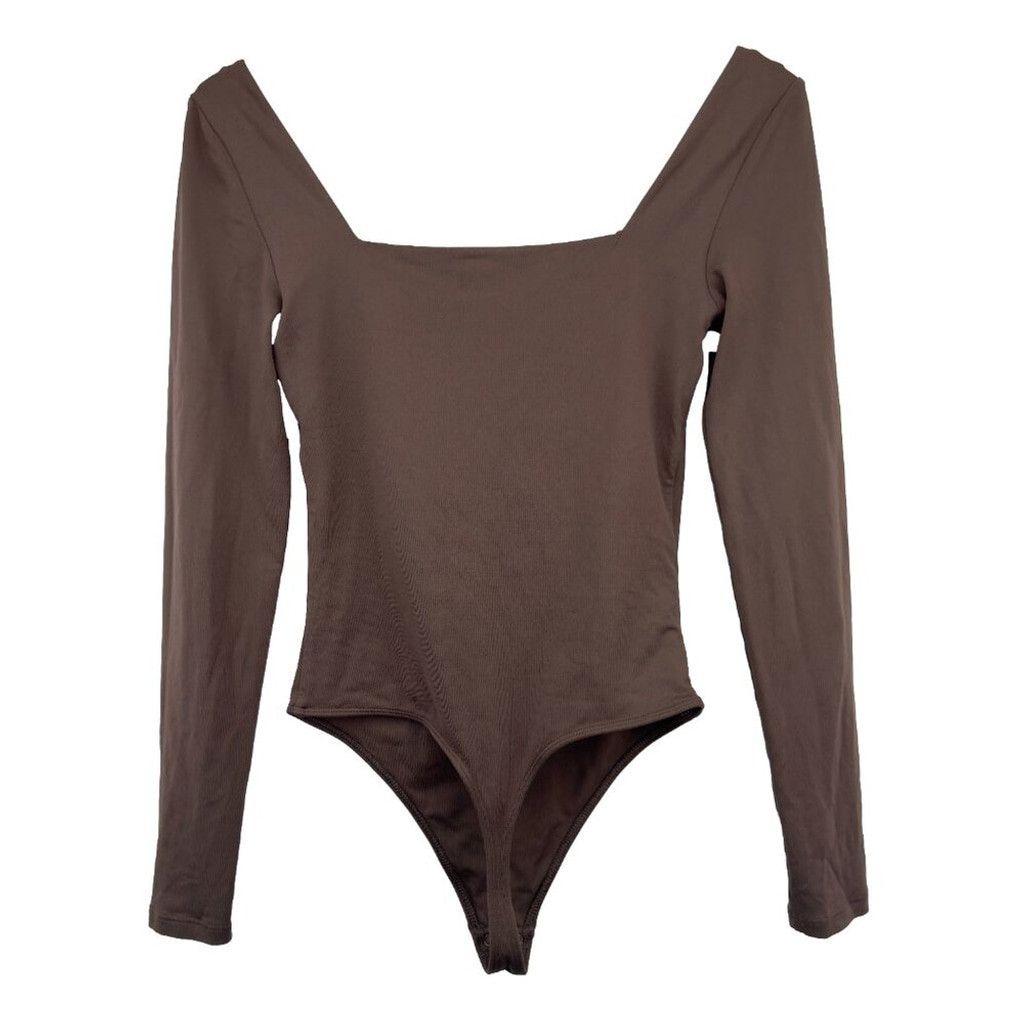 Other BABATON ARITZIA Body Brown Squareneck Long Sleeve Bodysuit S Size XXS / US 00 / IT 34 - 5 Thumbnail