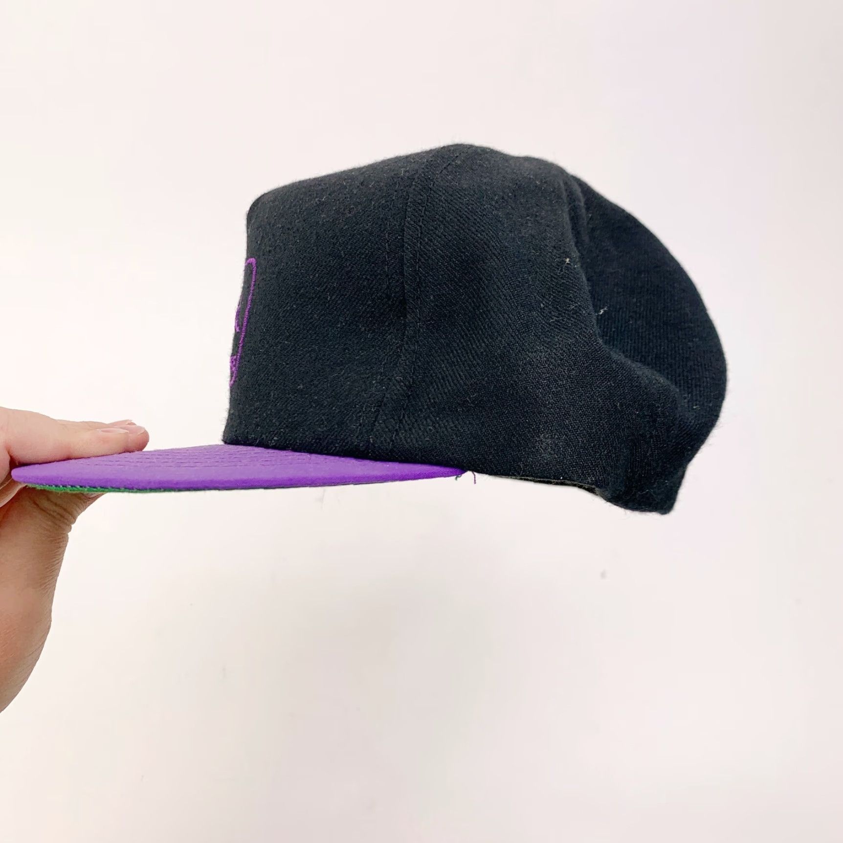 John Deere VINTAGE Swingster Hat Cap 80s John Deere Embroidered Purple Black Snapback One Size Mens Womens Boys Girls Size ONE SIZE - 4 Thumbnail