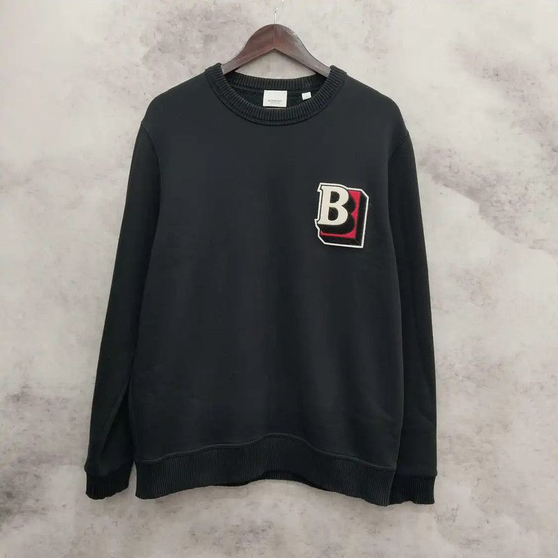Burberry Burberry Black Cotton Long Sleeve Sweatshirt Size US M / EU 48-50 / 2 - 1 Thumbnail