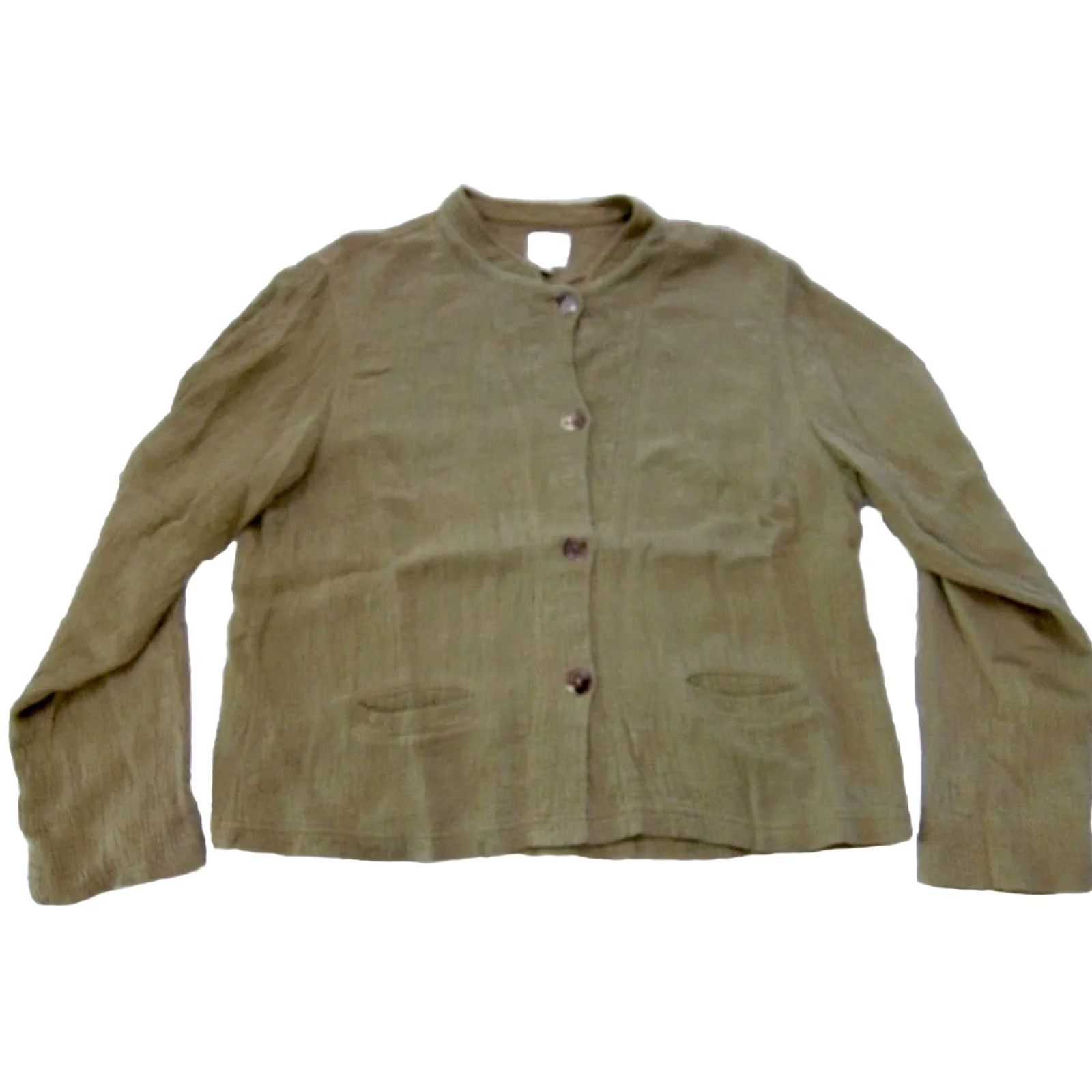 Vintage Via Vai Blazer Jacket Women's L Yellow Rayon Made In USA Size L / US 10 / IT 46 - 2 Thumbnail