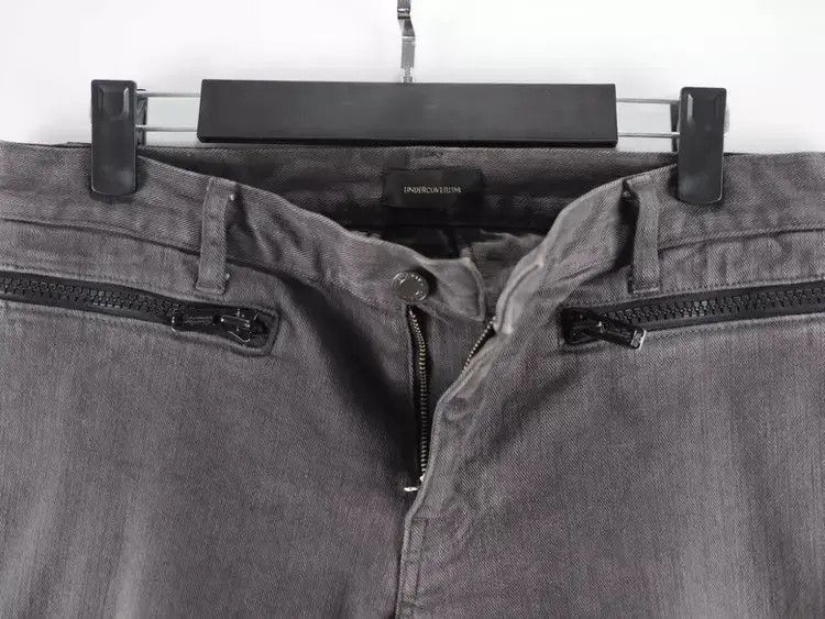 Sz 3 Undercover 14SS Waist Zip Distressed Denim
