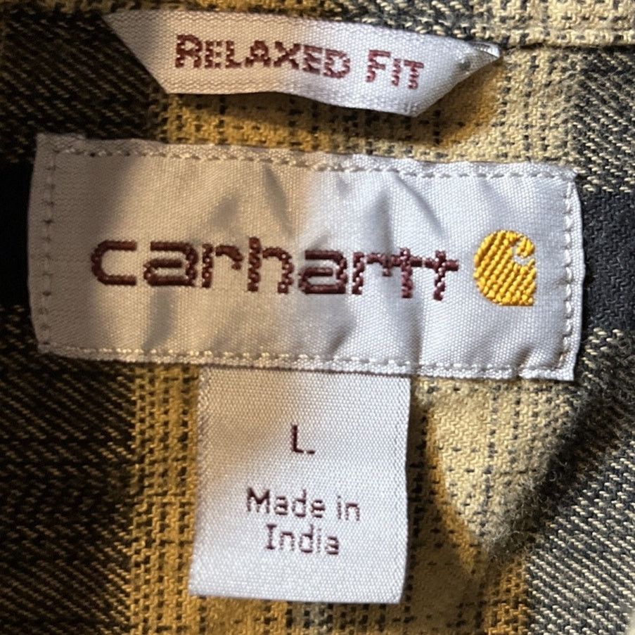 Carhartt Carhartt Shirt Mens L Brown Plaid Outdoor Relaxed Fit Button Size US L / EU 52-54 / 3 - 3 Thumbnail