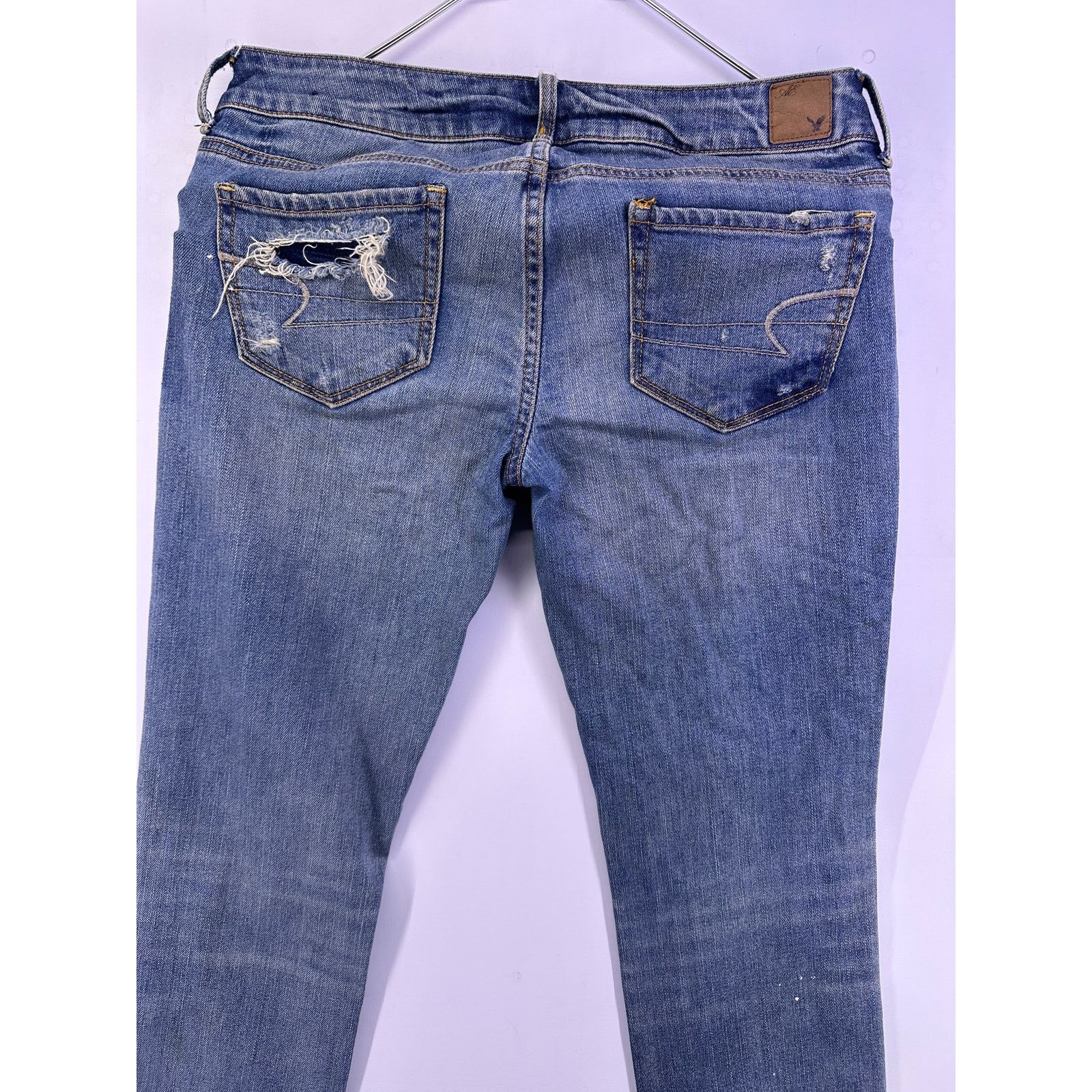 American Eagle Outfitters American Eagle Blue Ripped Skinny Jeans Size 6 Size 28" / US 6 / IT 42 - 11 Thumbnail
