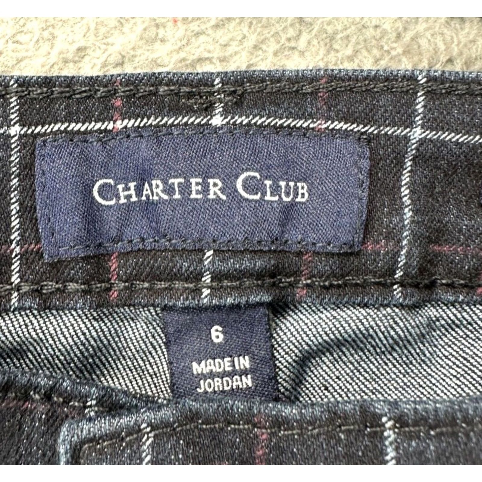 Charter Club Charter Club Jeans Women 6 Bristol Blue Check Skinny Ankle Denim NEW Size 28" / US 6 / IT 42 - 5 Thumbnail