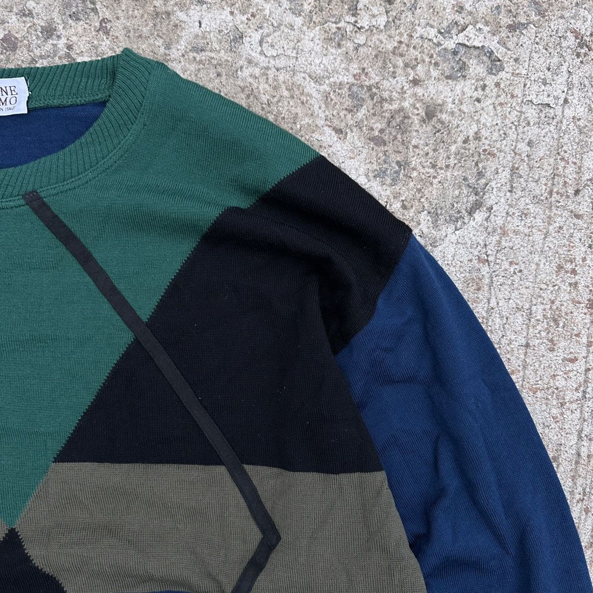 Dalmine × Vintage VTG Dalmine Uomo Geometric Coloured Patterns Sweater Lana Size US XL / EU 56 / 4 - 4 Thumbnail
