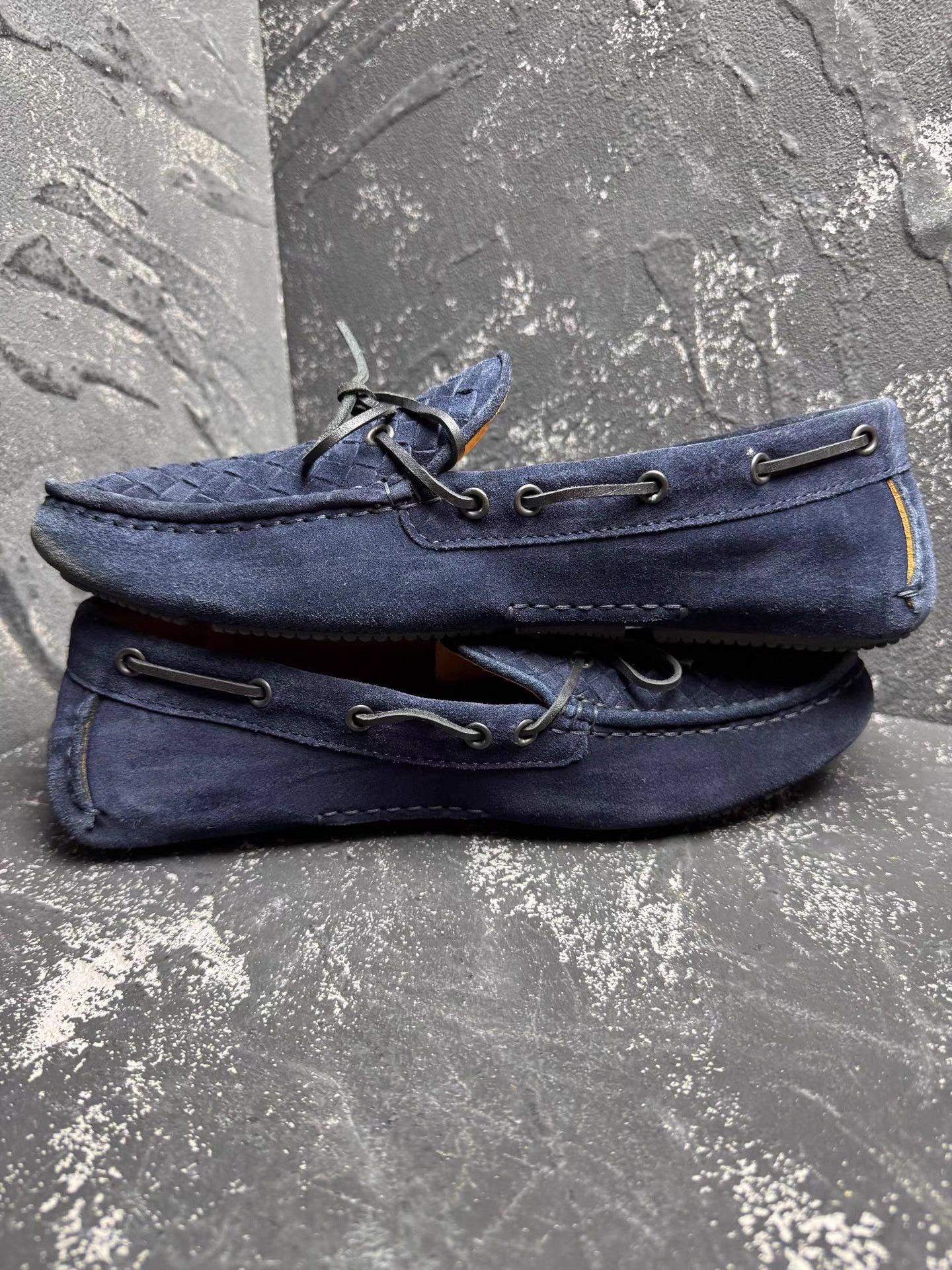 Bottega Veneta BV Blue Woven Suede Loafers Q10 Size US 8 / EU 41 - 4 Thumbnail