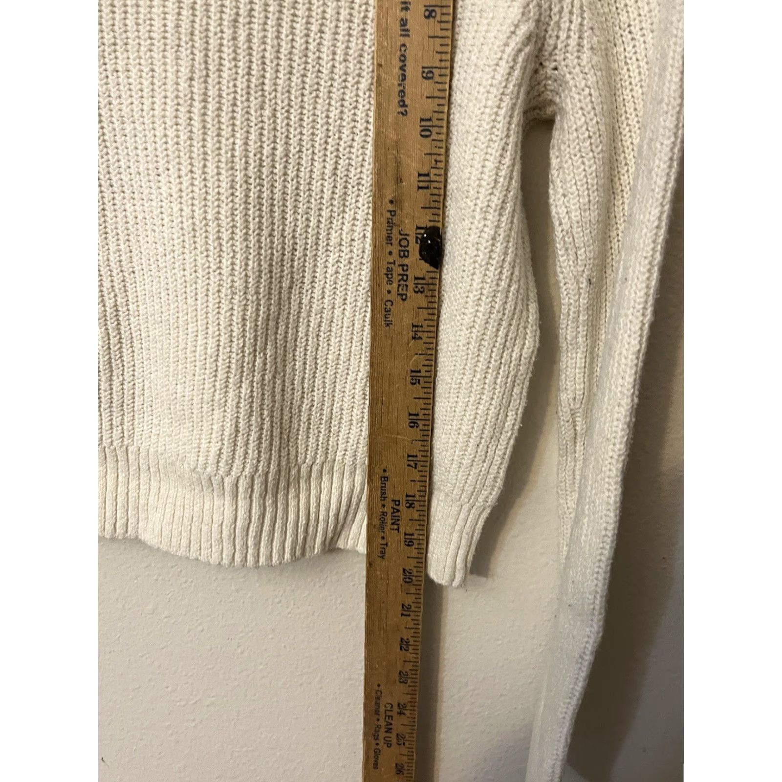 Vintage American Eagle Sweater Womens Knit Polo Sz M Ivory Cream Size M / US 6-8 / IT 42-44 - 4 Thumbnail