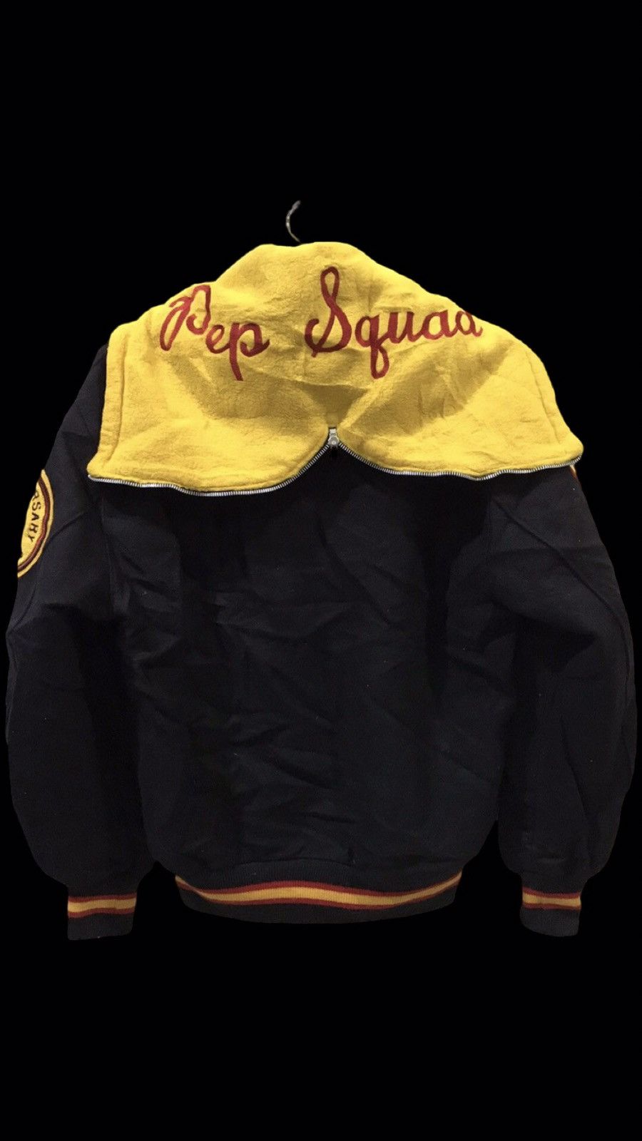 Vintage Vintage DeLONG USA Full Patch Varsity Hoodie Bomber Jacket Size US M / EU 48-50 / 2 - 2 Thumbnail