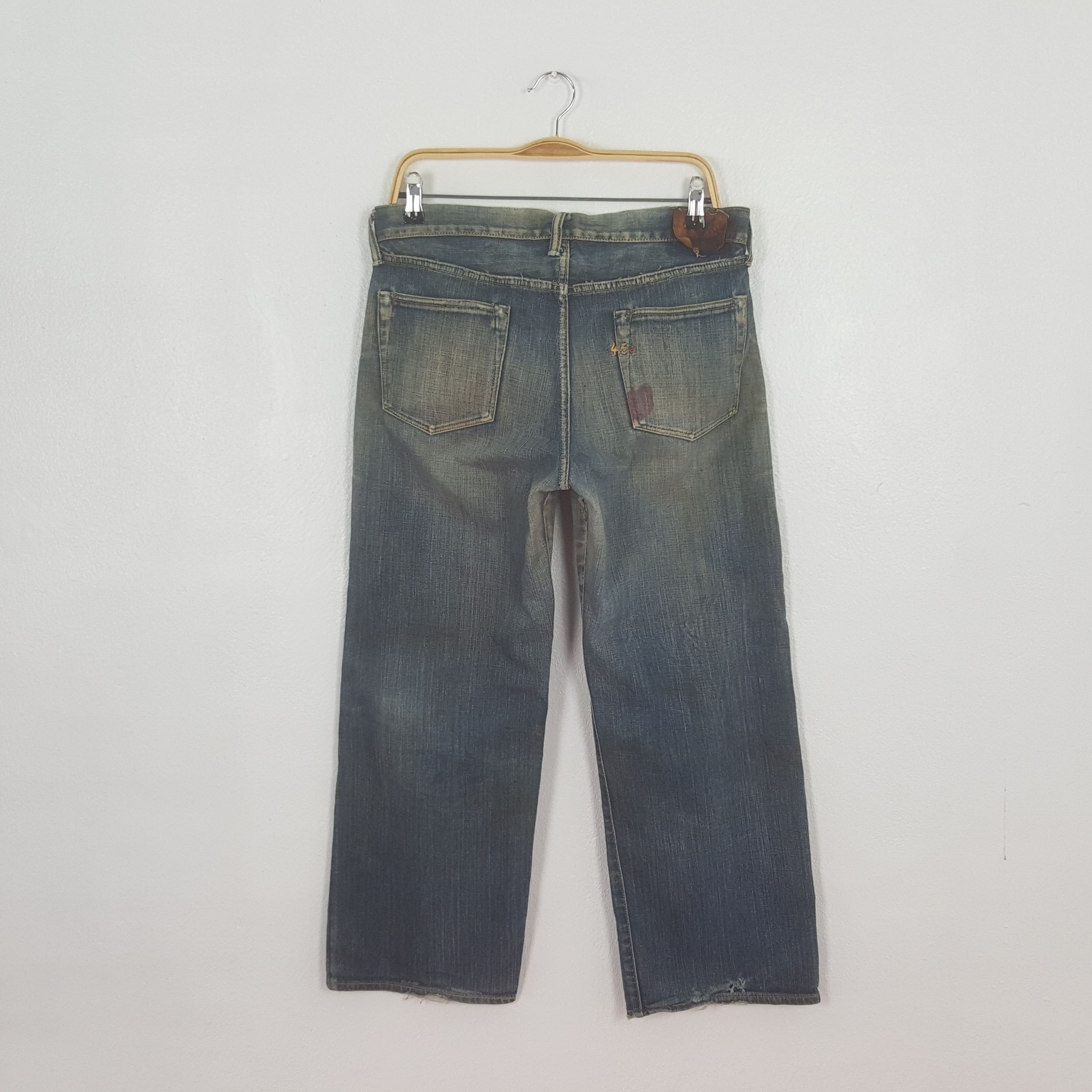 45rpm Vintage 45rpm Japanese Brand Grunge Denim Jeans C318N20 Size US 32 / EU 48 - 4 Thumbnail