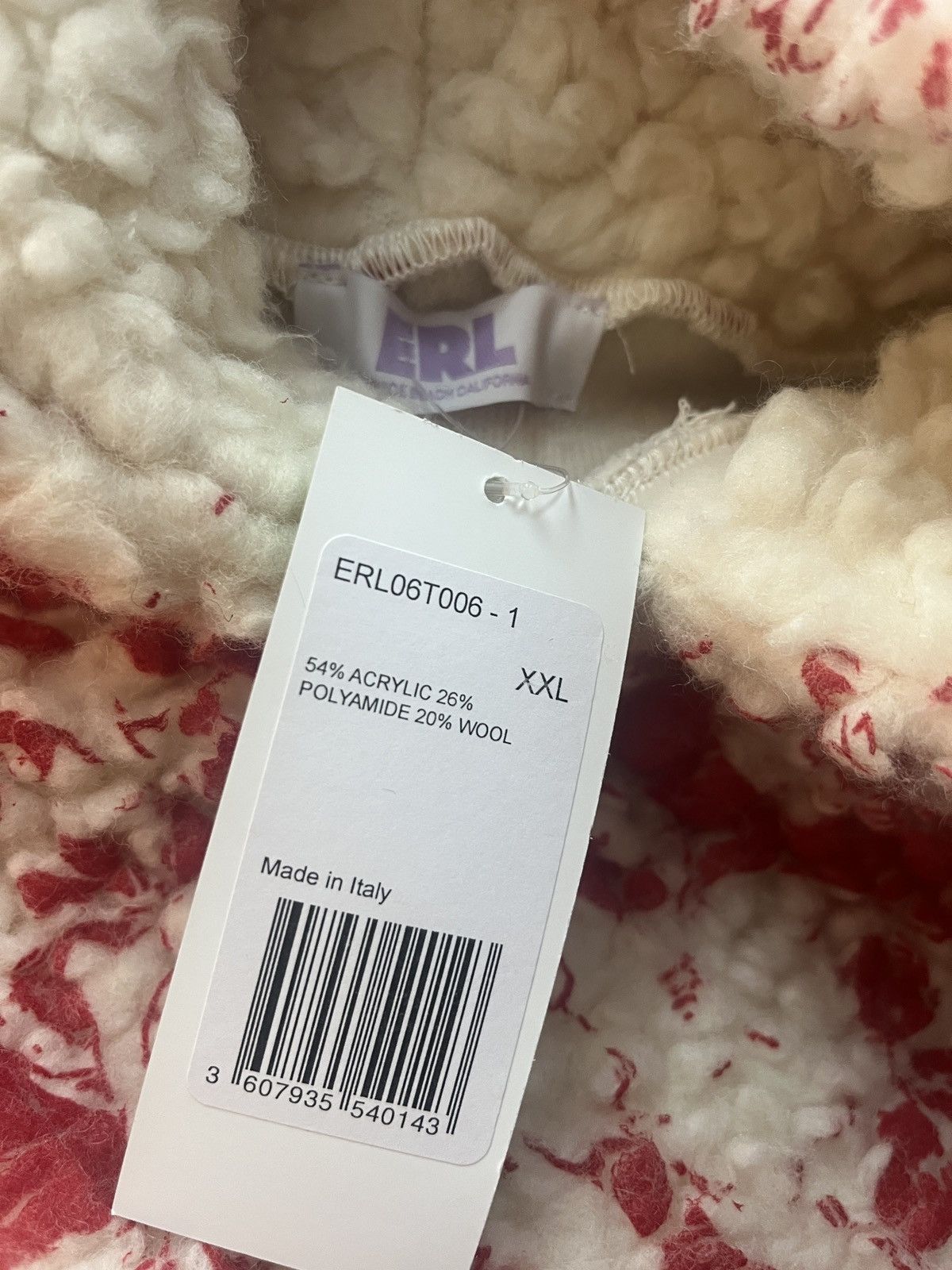 ERL NWT ERL Skull Printed Vintage Sherpa Fleece Hoodie 2XL Size US XXL / EU 58 / 5 - 4 Thumbnail