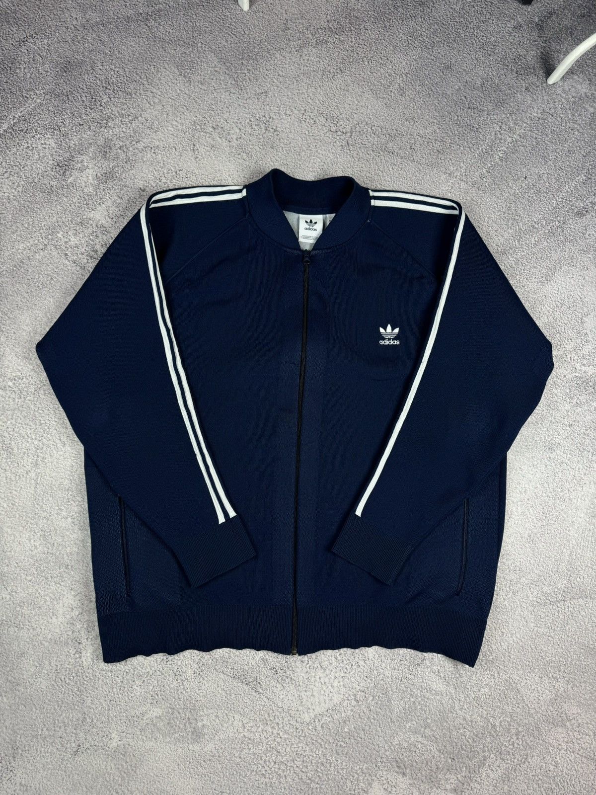 Adidas ADIDAS Originaals Trefoil BF Knit Track Jacket Bomber Size US XXL / EU 58 / 5 - 4 Thumbnail