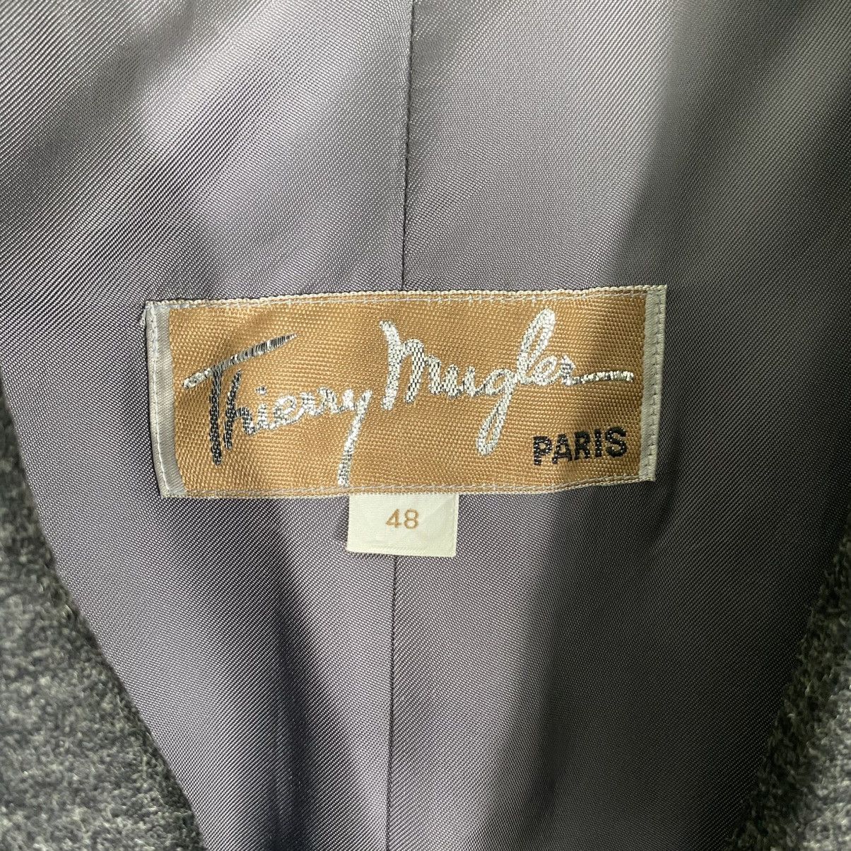 Mugler × Thierry Mugler × Vintage Vintage 90s Thierry Mugler Long Coat Wool Jacket Size US M / EU 48-50 / 2 - 7 Thumbnail