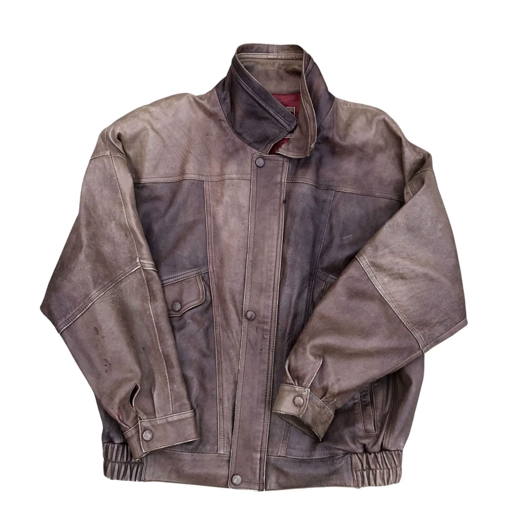 Vintage Vintage Alejandra Leather Bomber Jacket Men XL Brown Mexico Motorcycle Jacket Size US XL / EU 56 / 4 - 2 Thumbnail