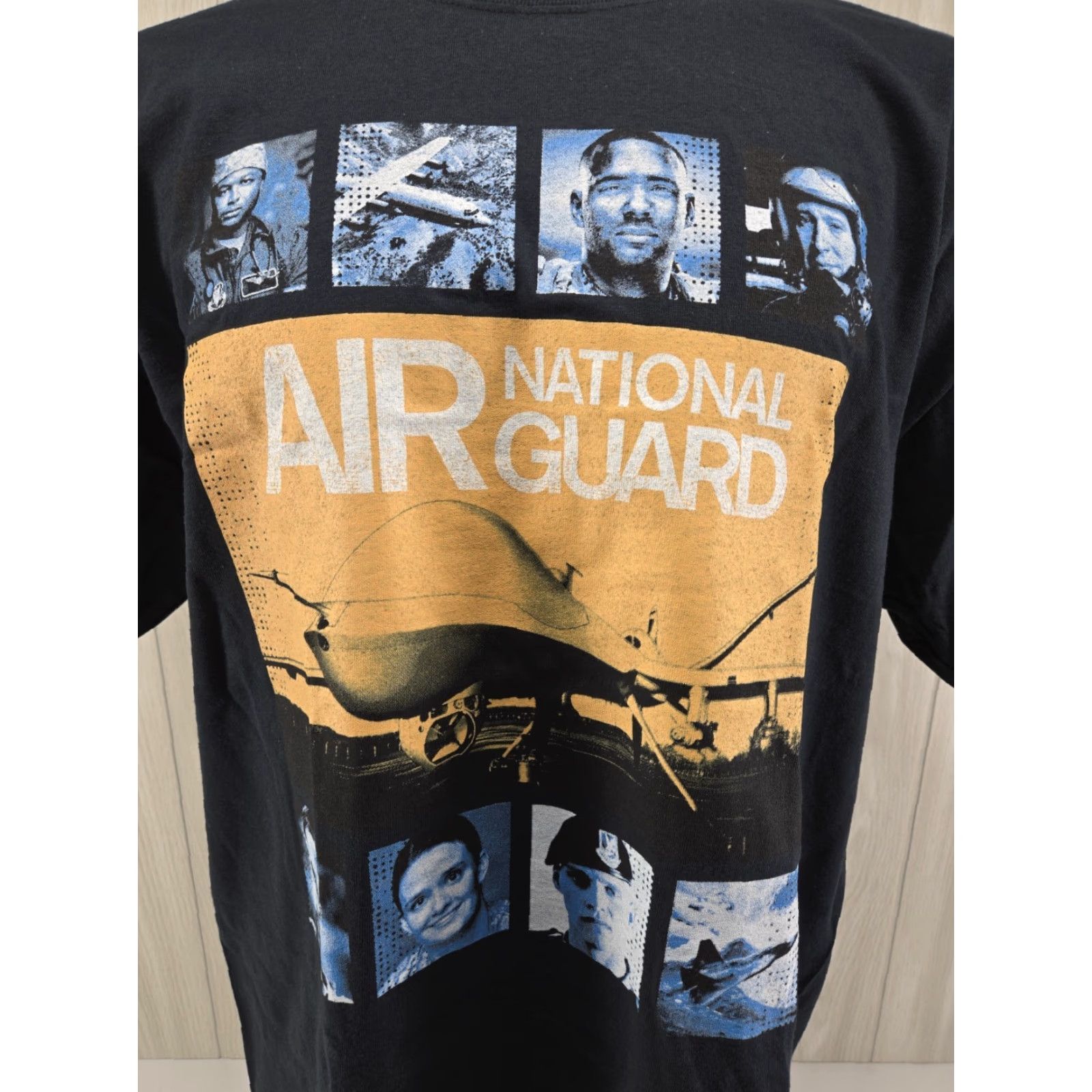 Gildan Air National Guard Gildan Heavy Cotton T Shirt Black XL Men Short Sleeve Crew Neck Size US XL / EU 56 / 4 - 3 Thumbnail