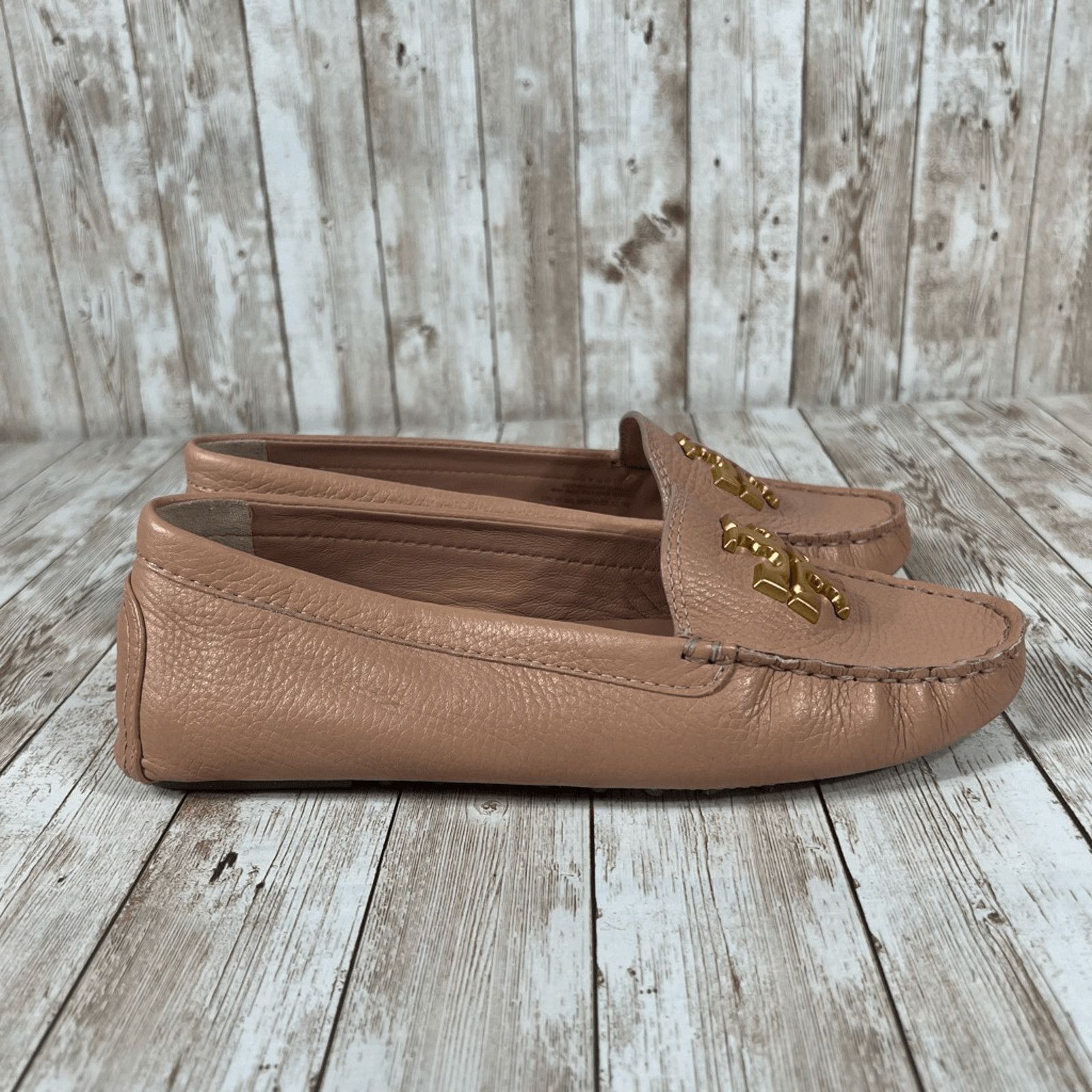 image of Tory Burch Leather Slip Ons Womens 7 Shoes