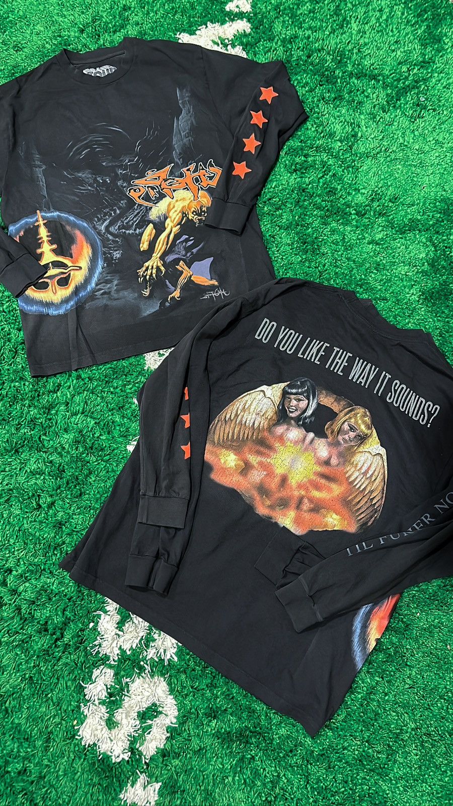 image of Travis Scott Utopia Tour Telekinesis Longsleeve Tee in Black, Men's (Size XL)