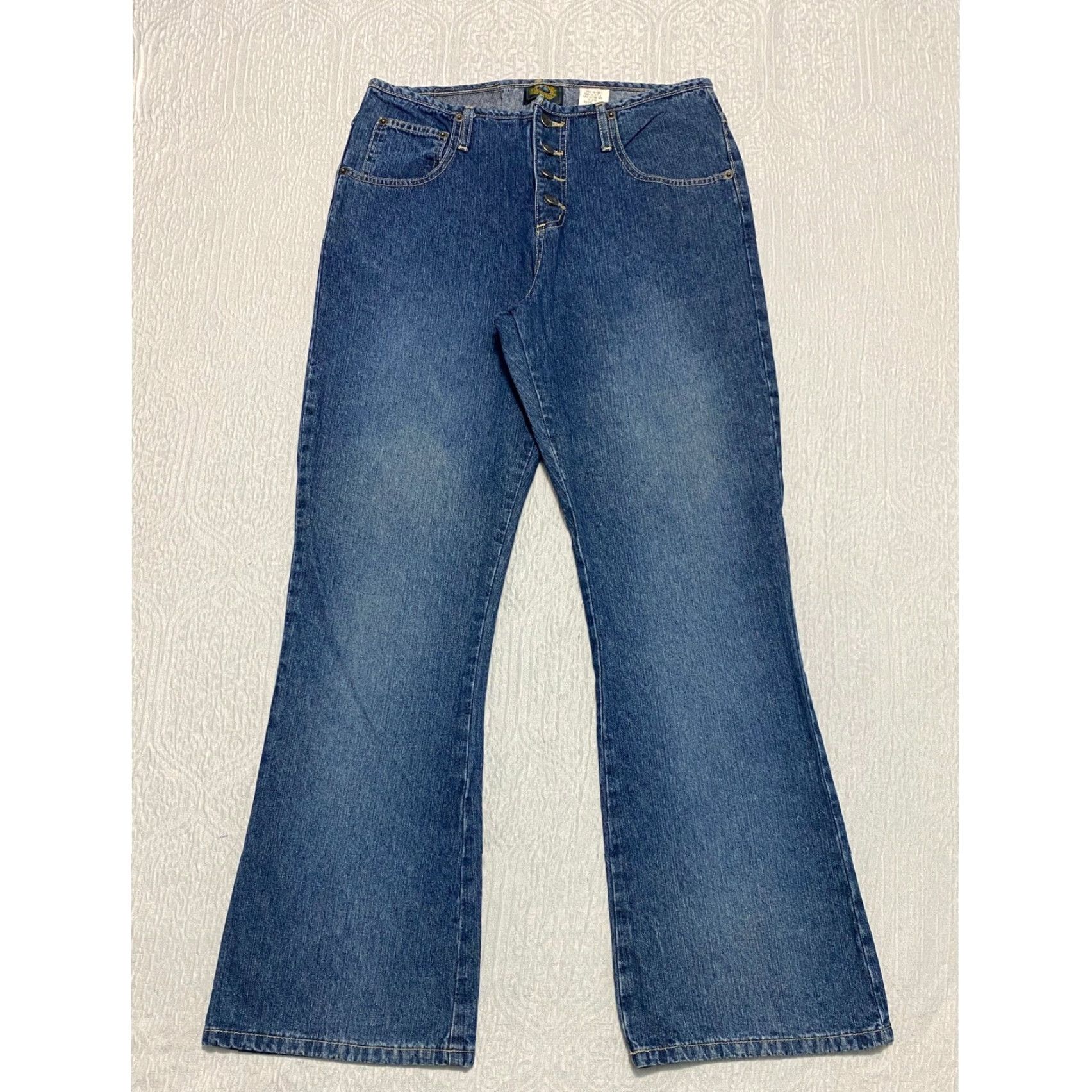 Vintage VINTAGE Paris Blues Jeans Flare Jeans Button Fly Y2K 90s Blue Denim Junior Size 13 Womens Size 34" / US 12 / IT 48 - 2 Thumbnail