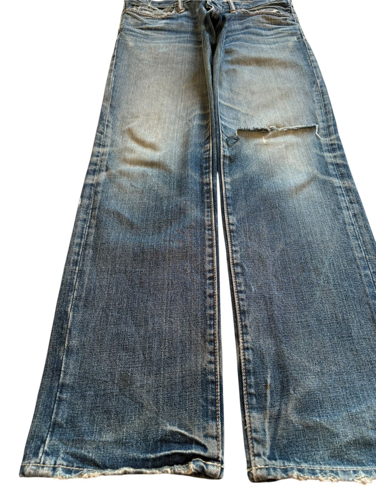 Abercrombie & Fitch Vintage Abercrombie Rusty Mud Wash Ripped Loose Jeans Size US 30 / EU 46 - 6 Thumbnail