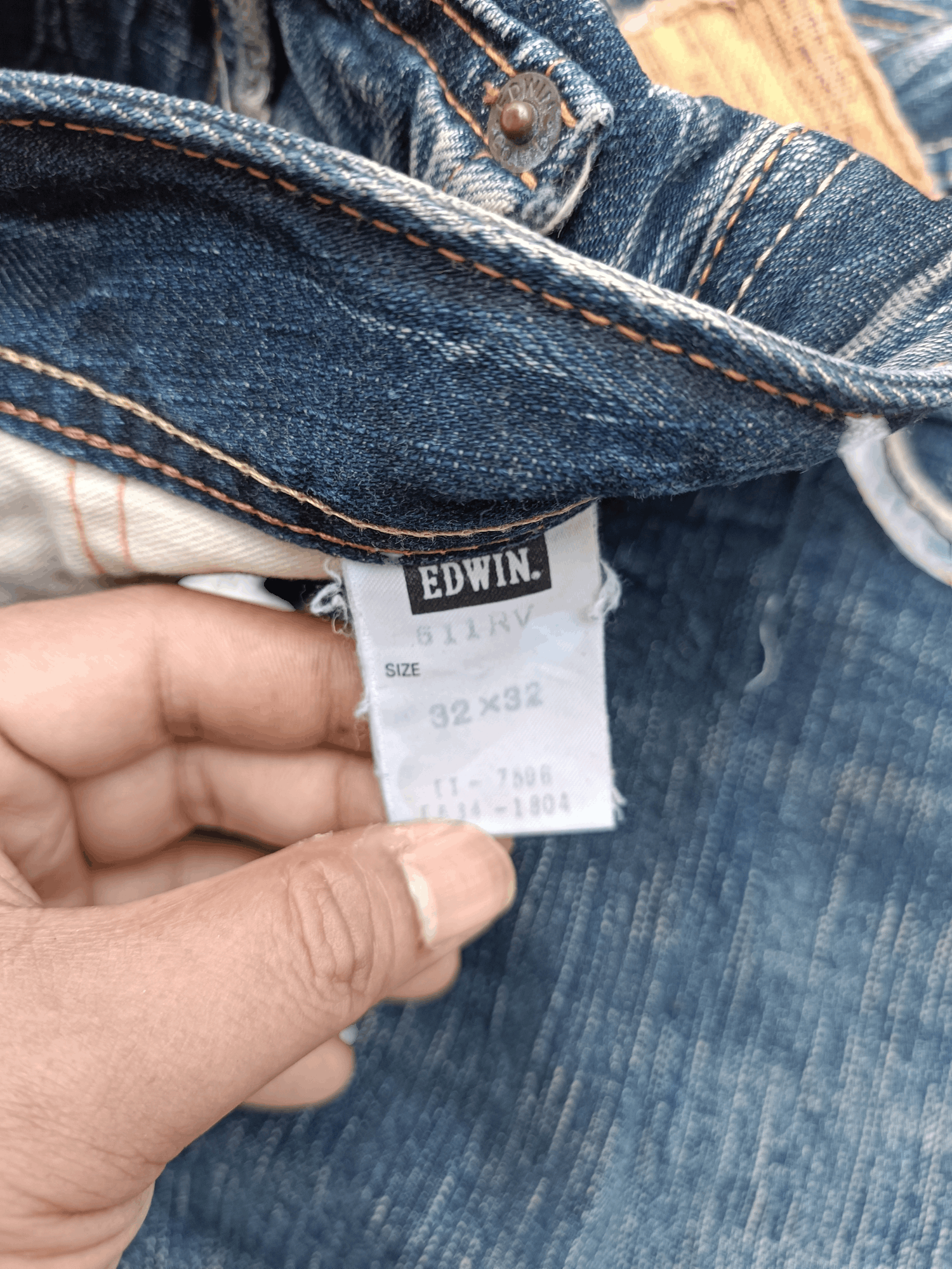 Edwin × Japanese Brand Flare💥Vintage 511 RV Edwin Japan Denim Size US 34 / EU 50 - 17 Thumbnail