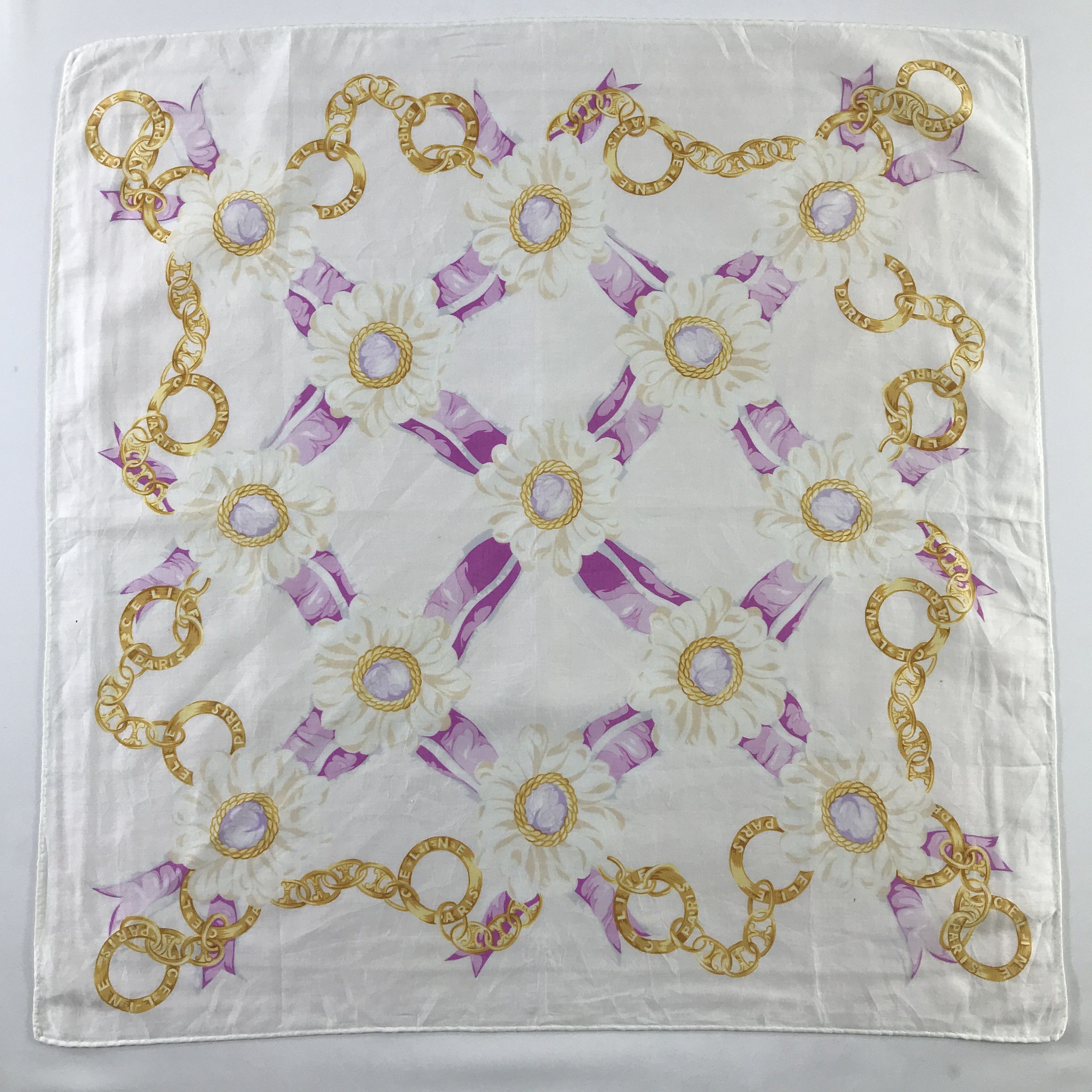 Celine × Vintage Celine Bandana / Handkerchief / Neckerchief - S412 Size ONE SIZE - 1 Thumbnail
