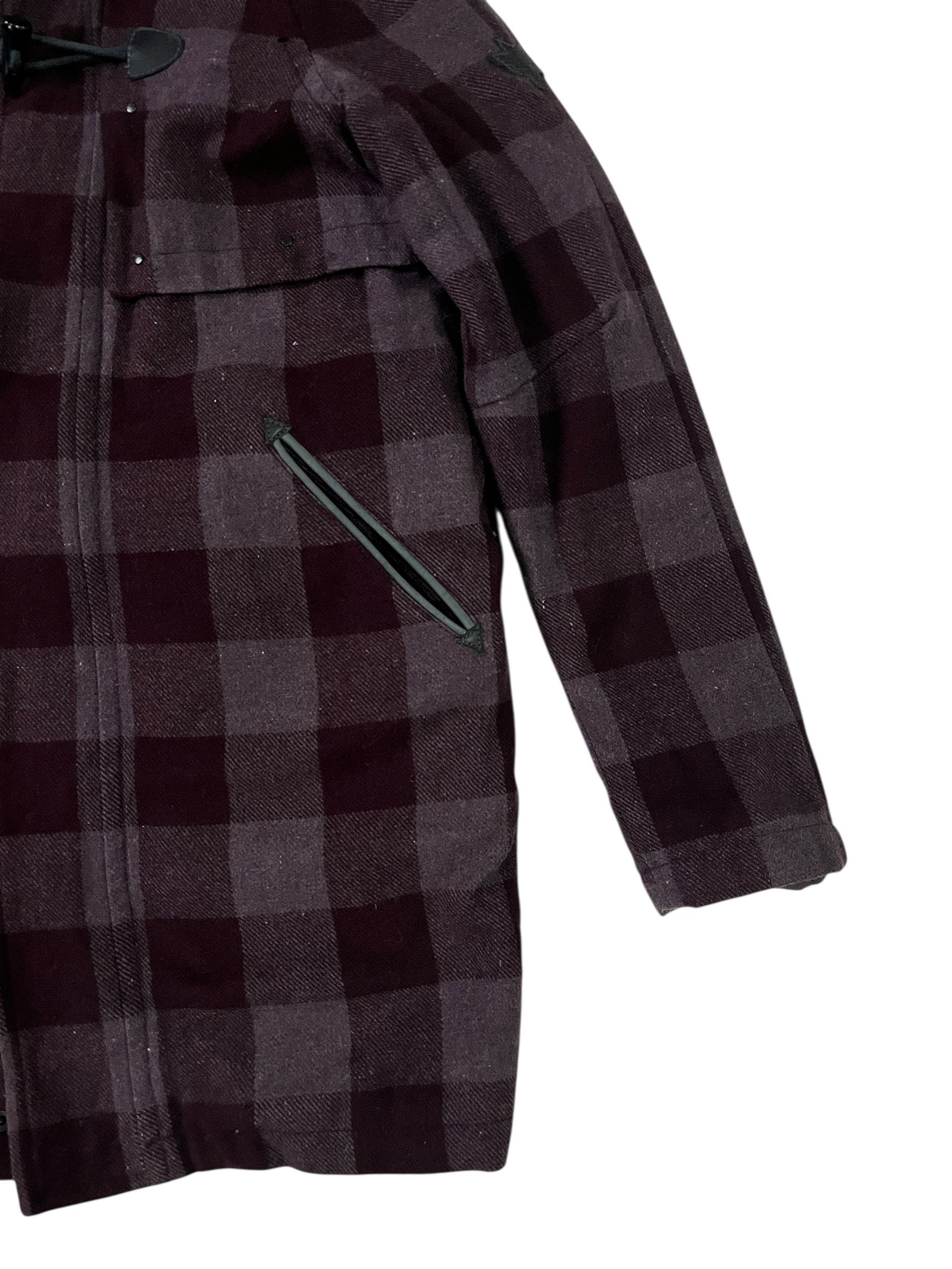 Diesel Diesel Plaid Jacket Fur Hooded Dark Purple Wool Size S / US 4 / IT 40 - 5 Thumbnail
