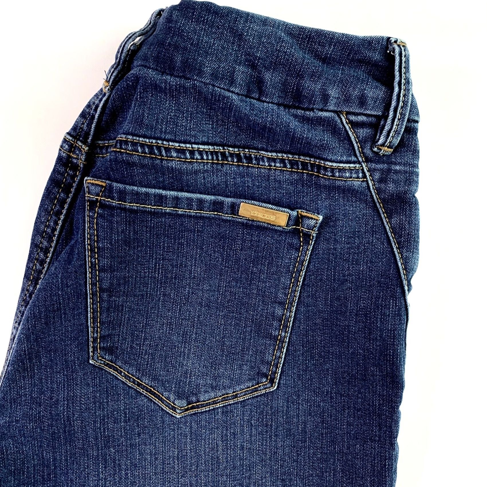 Vintage Chico’s So Slimming Slim Leg Ankle Women’s Jeans 27x26 Approximate Denim Blue 27 in 5-Pocket Design Slimming Jeans Womens Size 27" / US 4 / IT 40 - 4 Thumbnail
