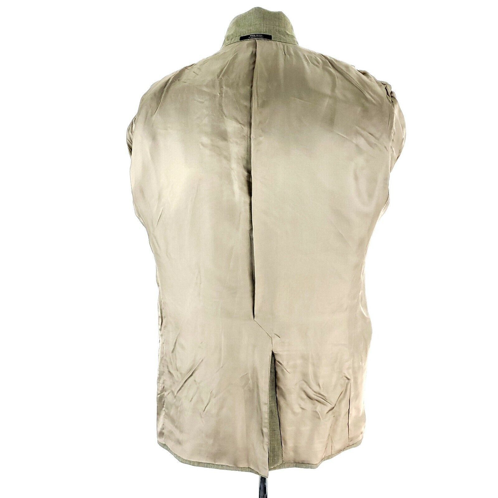 Hart Schaffner Marx Hart Schaffner Marx Gold Trumpeter Wool 2 Button Blazer 40R Size 40R - 11 Thumbnail