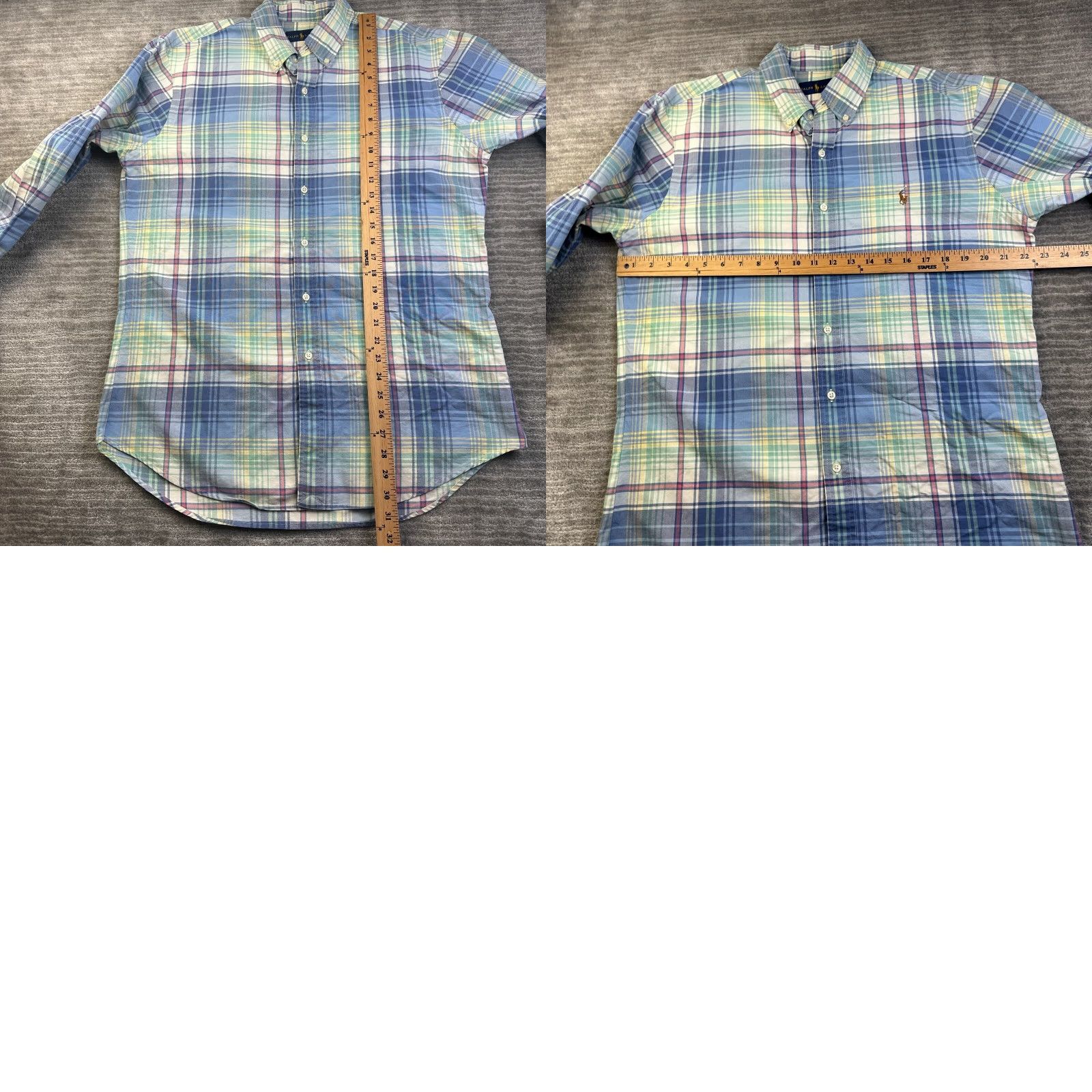 Ralph Lauren Ralph Lauren Shirt Mens Large Blue Plaid Colorful Pony Button-Up Embroidered Logo Size US L / EU 52-54 / 3 - 8 Thumbnail