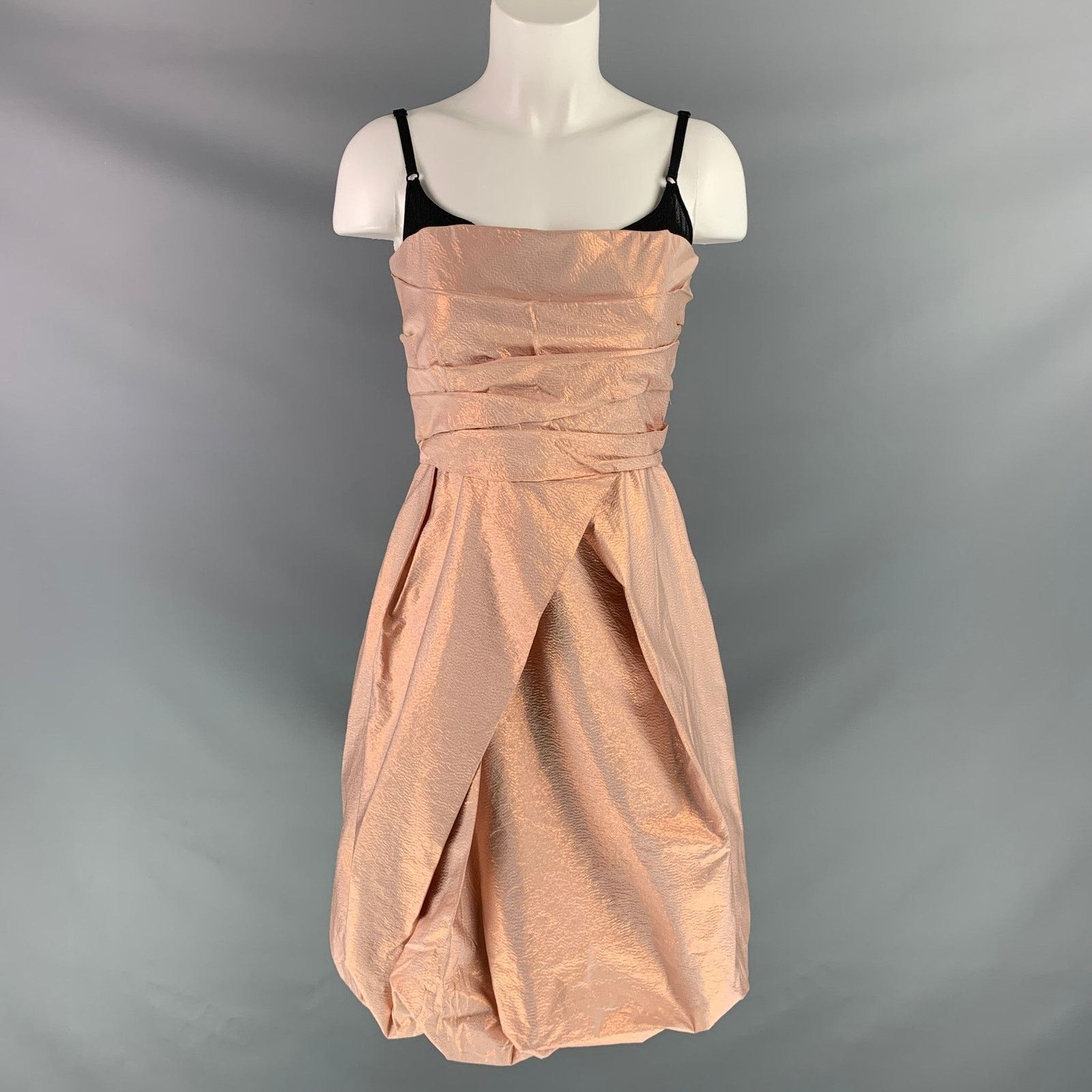 Burberry Prorsum Resort 2013 Size 8 Pink Black Silk / Elastane Dress Size M / US 6-8 / IT 42-44 - 1 Thumbnail